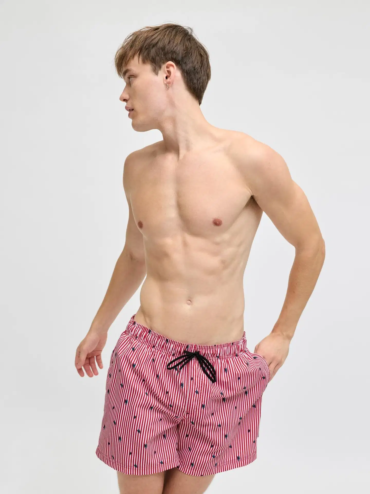 JJ REBEL miesten uimashortsit Jrebhawaii - True Red - 5
