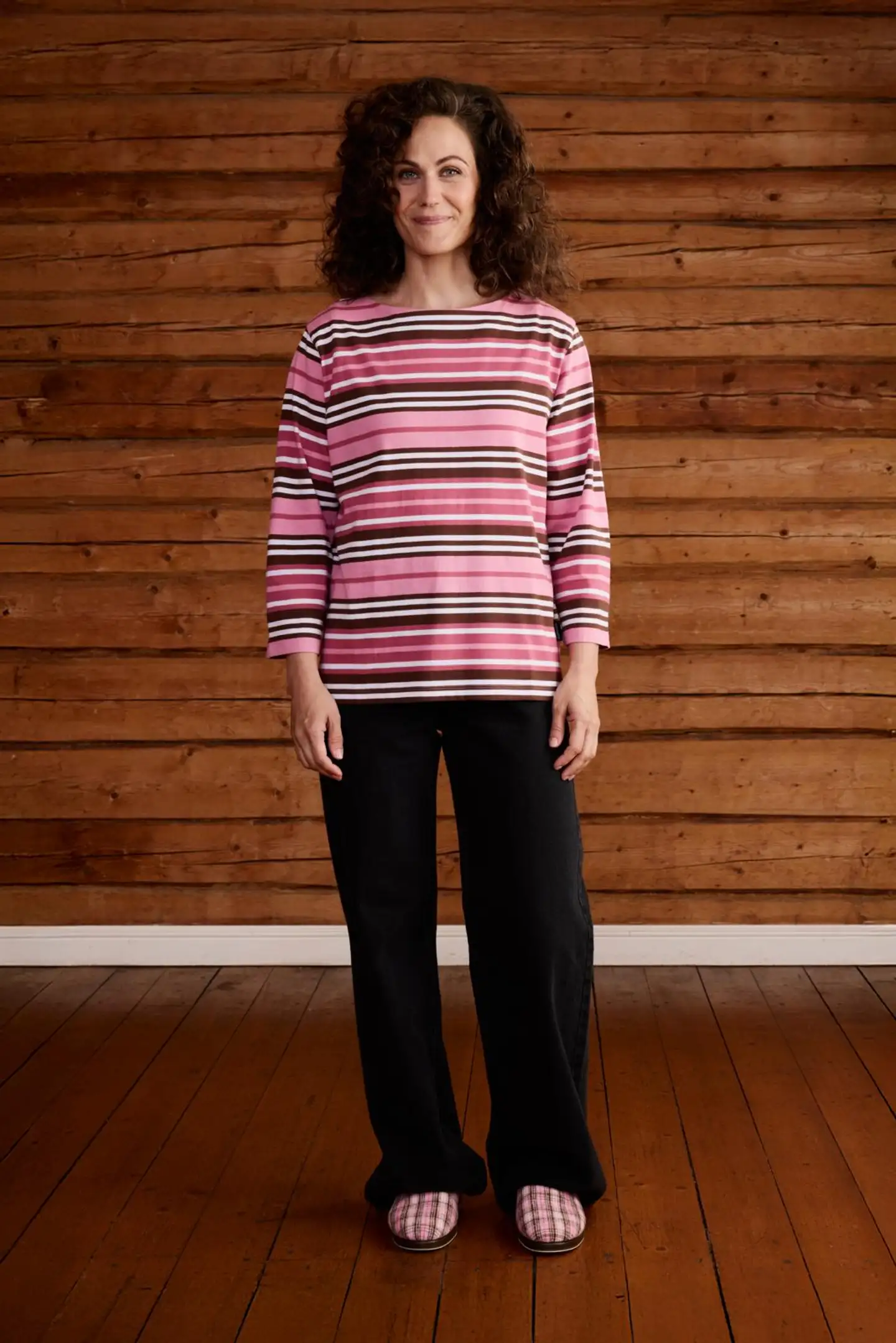 Reino&Aino naisten raitapusero - pink stripe - 3