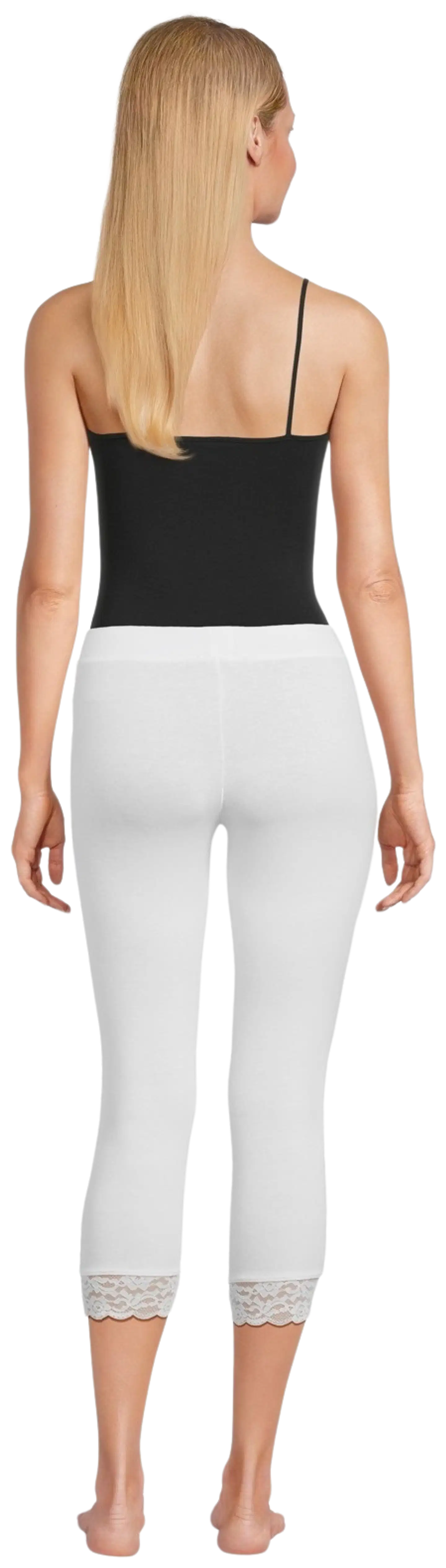 House naisten 7/8-leggingsit lace 222H26NS02 - Bright white - 3