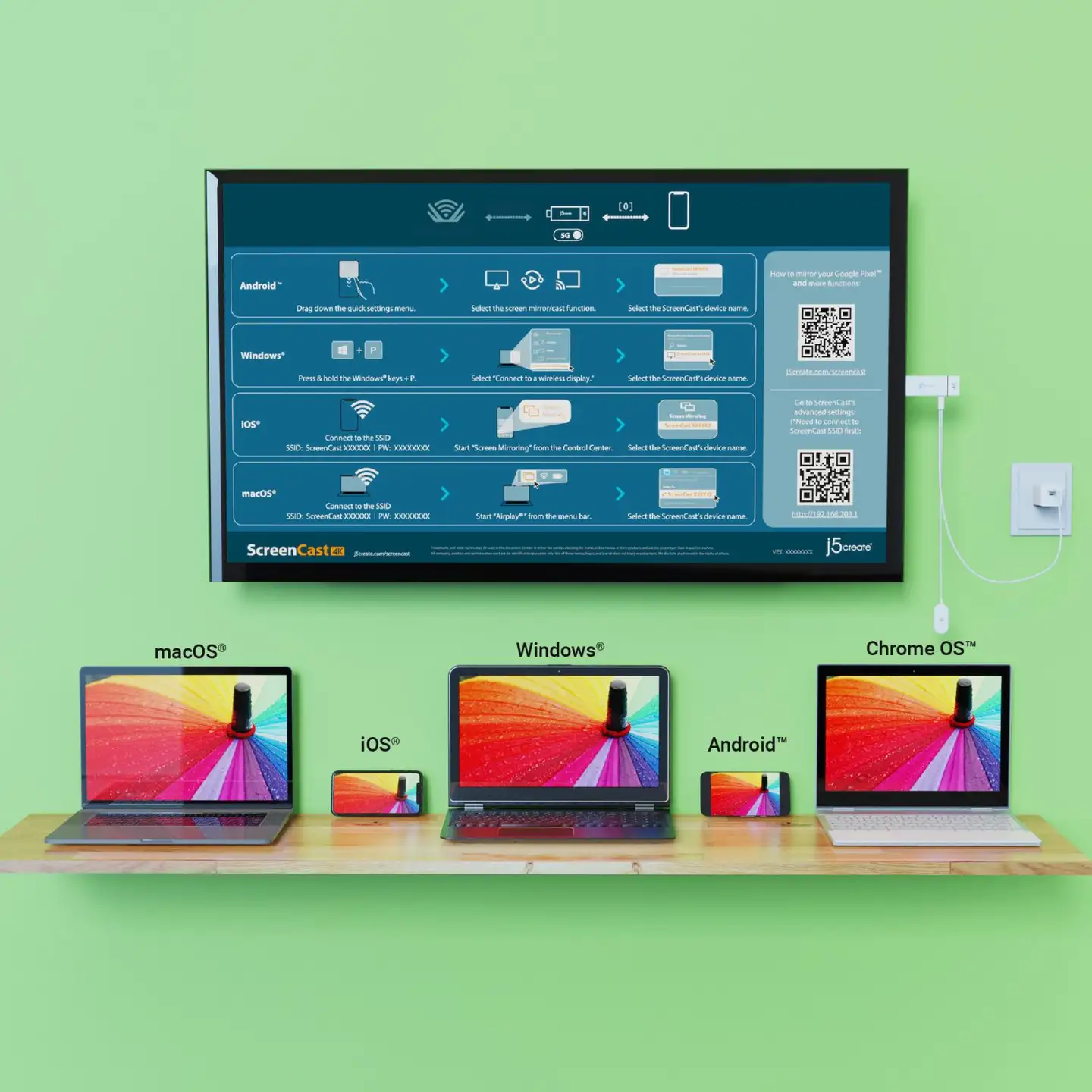 j5create 4K HDMI langaton näytön jakaja - 4