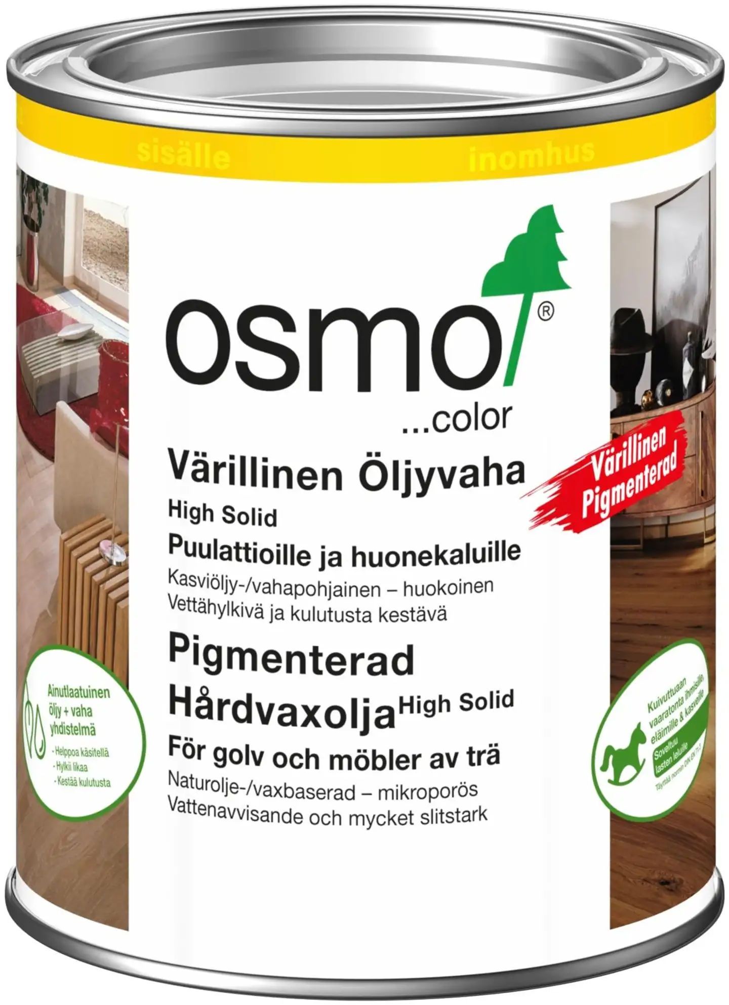 Osmo Color 750ml värillinen öljyvaha 3075 ruskeanmusta