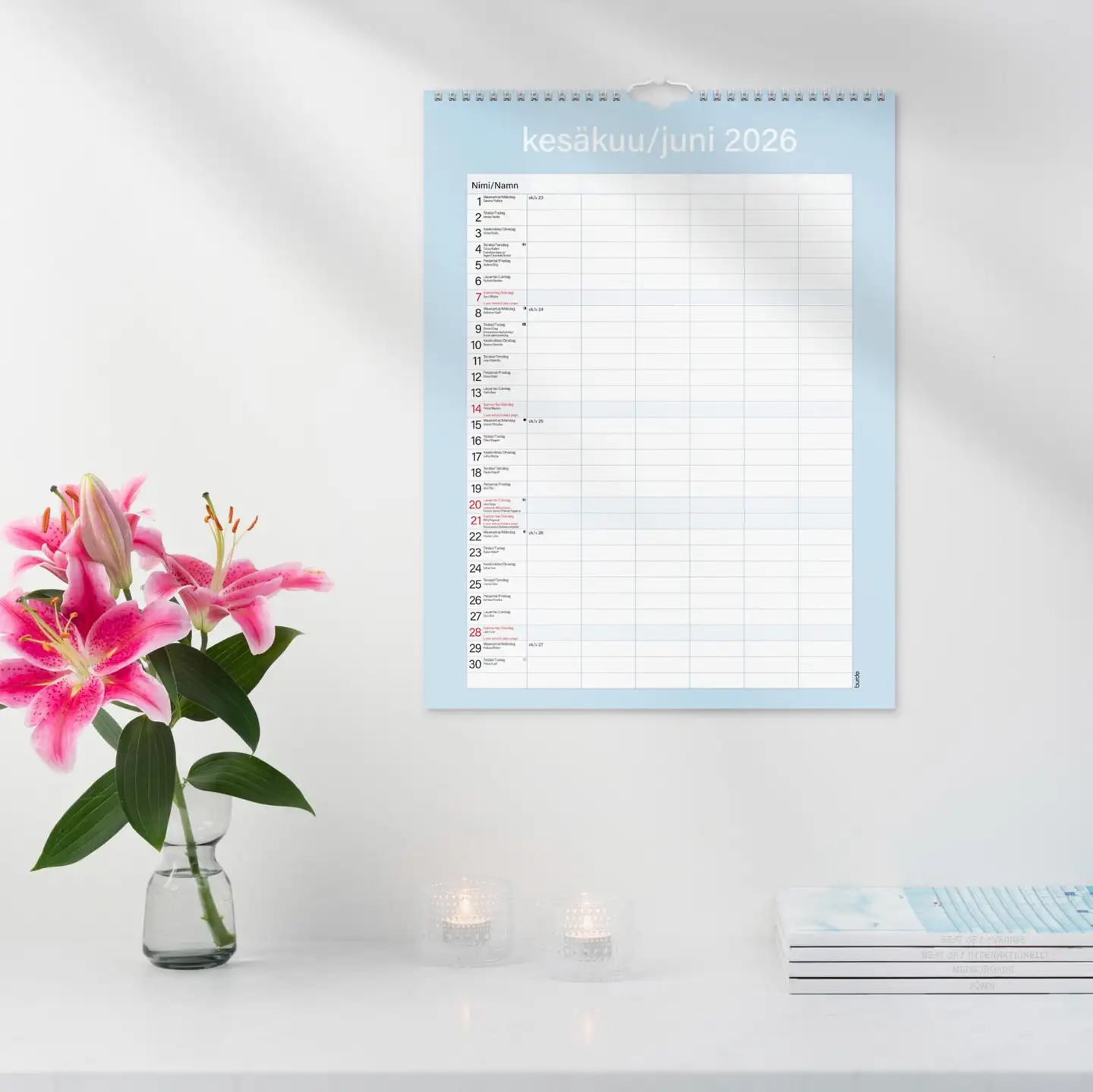 Burde Perhekalenteri 2026 Kätevä - 7