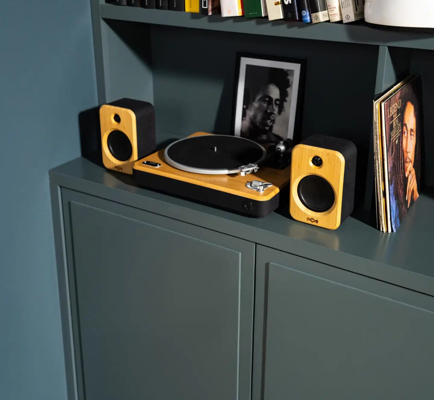 House of Marley Levysoitin & kaiutin paketti Stir It Up Wireless 2 Stereo, musta/puu - 8