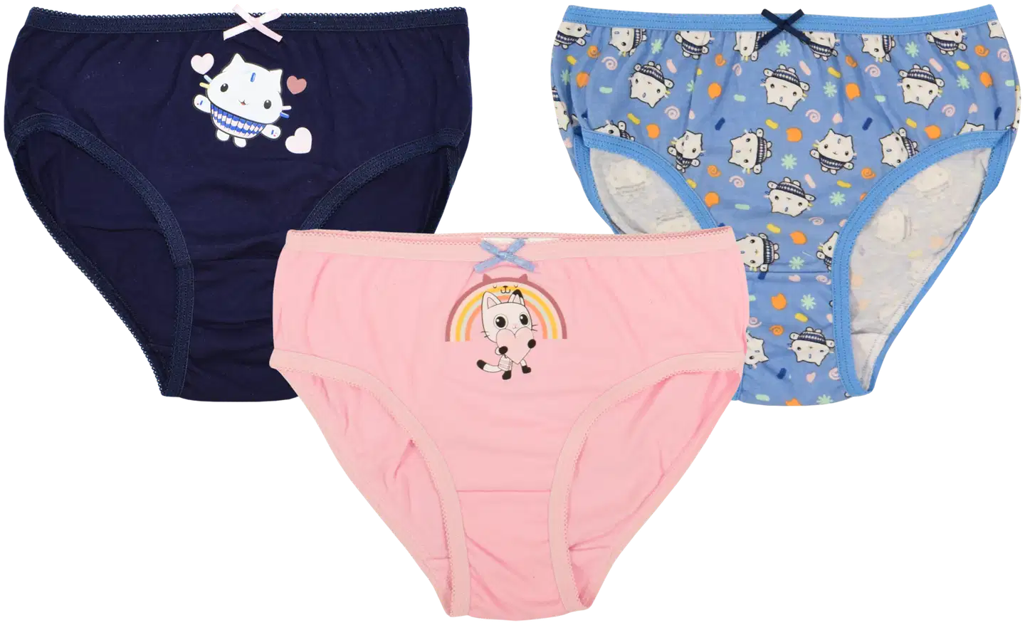 Gabby's Dollhouse lasten alushousut 3-pack GABB-0036 - v.pun/t.sin/sin