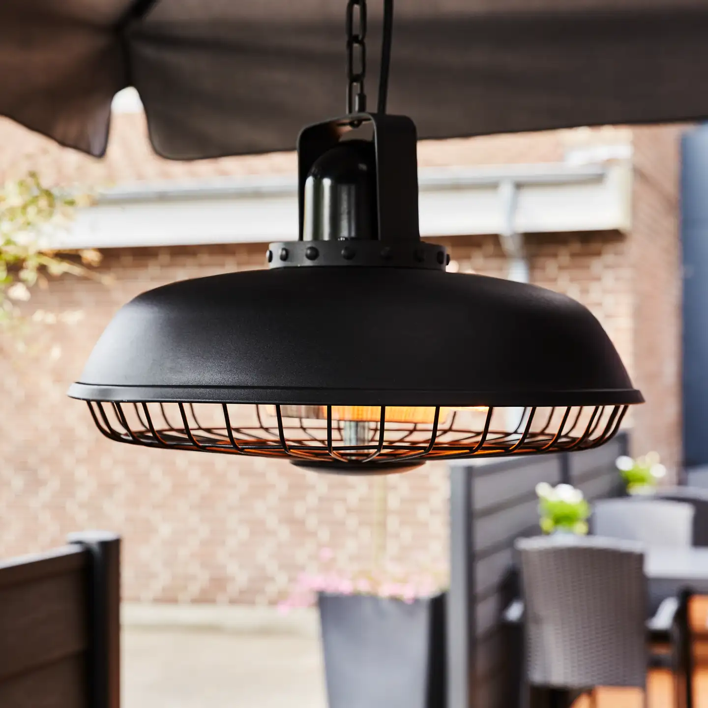 HORTUS Terassilämmitin 600/1200/1800 W ripustettava malli, kaukosäädin, soft touch-painike - 2