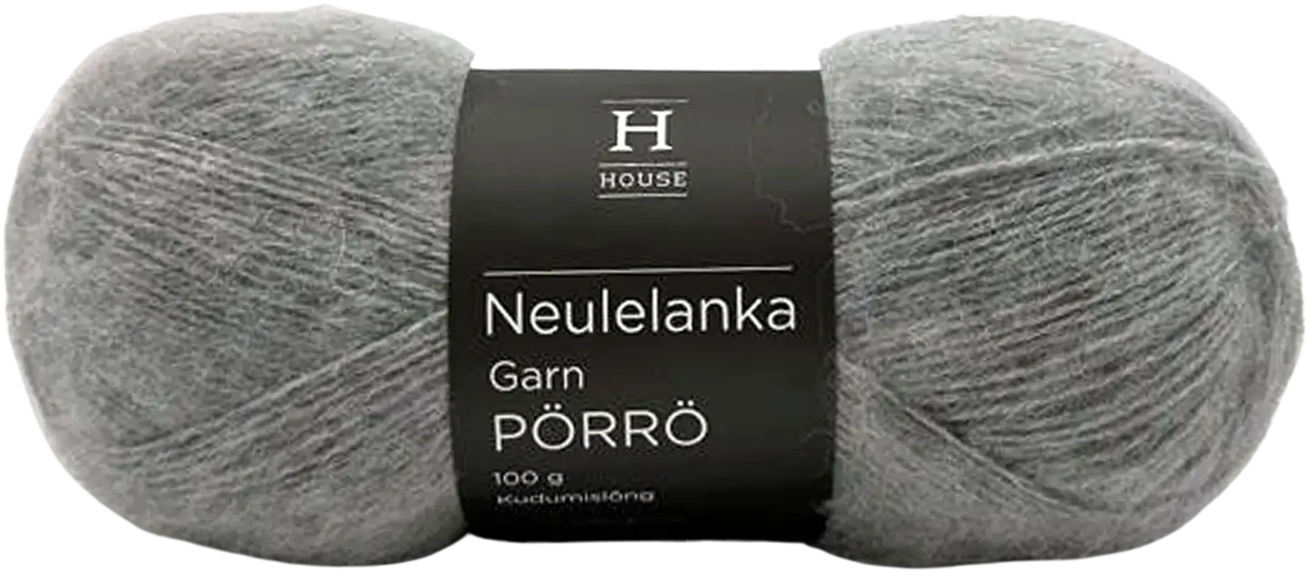 House lanka mohair-villa-akryyli Pörrö 100 g Light Grey 195