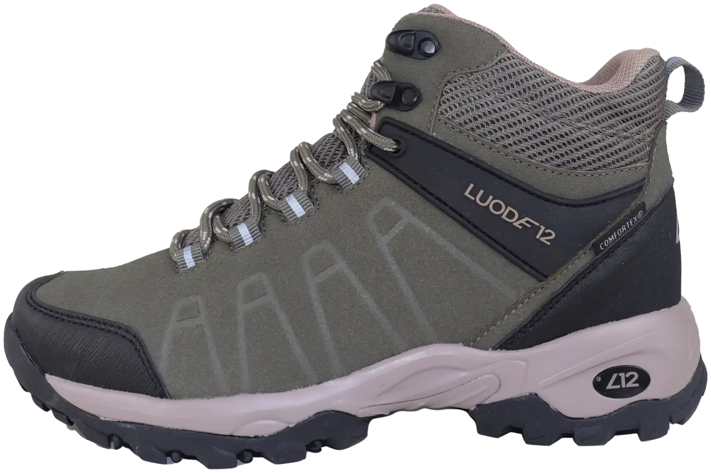 Luode12 naisten ulkoilukengät Brännskär Mid WP - Olive color combination - 3