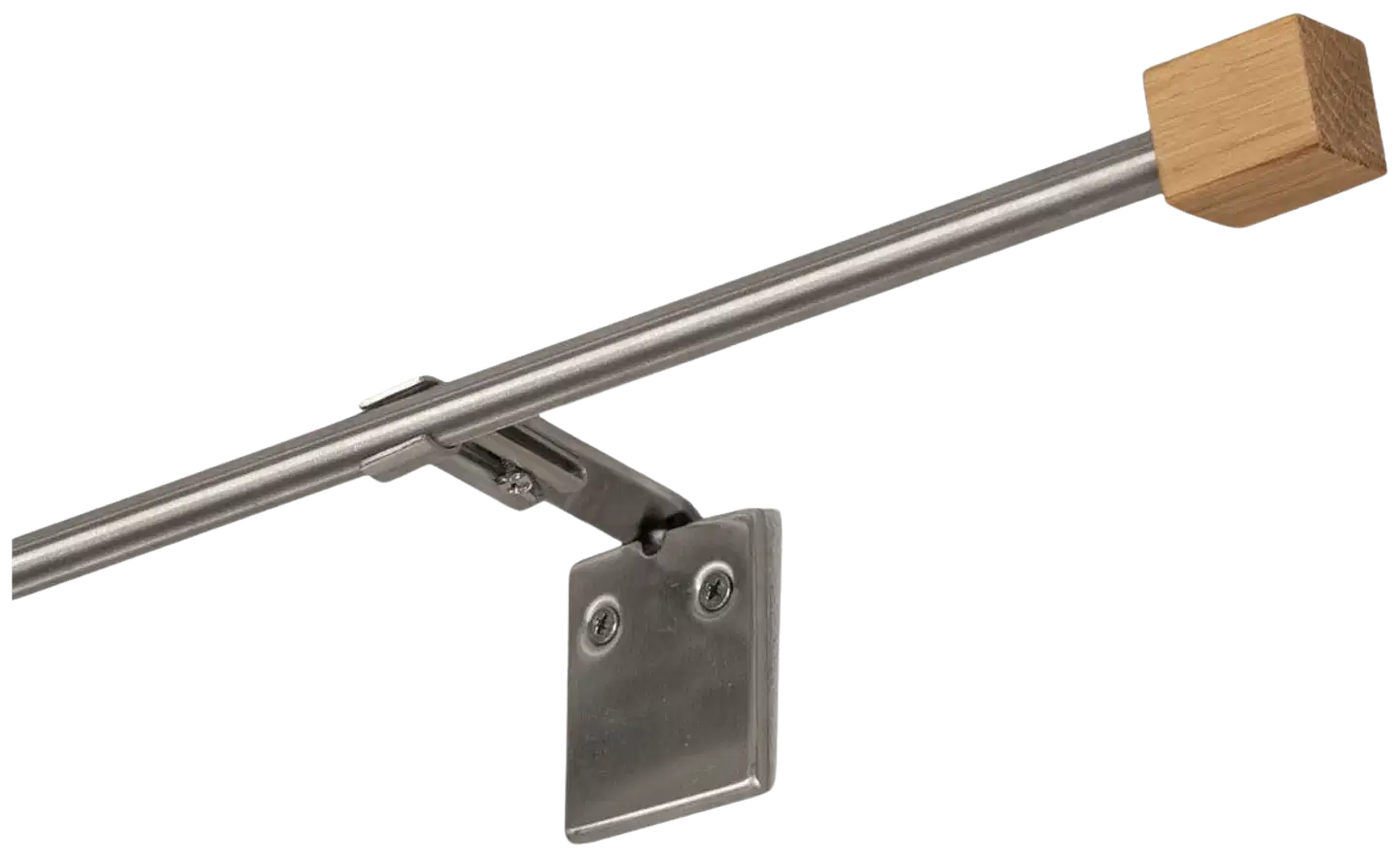 Hasta Kvadrat säädettävä verhotanko, ruostumaton teräs ja tammi - 1