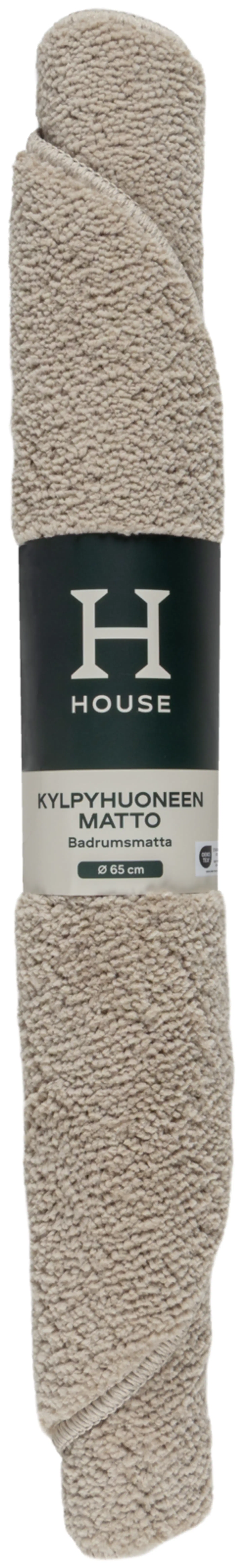 House kylpyhuoneenmatto Round 65 cm beige