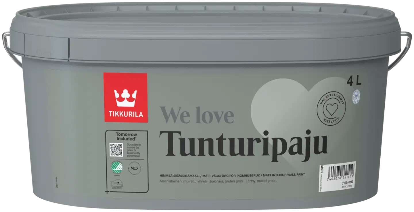 Tikkurila sisäseinämaali We love – Tikkurila Tunturipaju 4 l