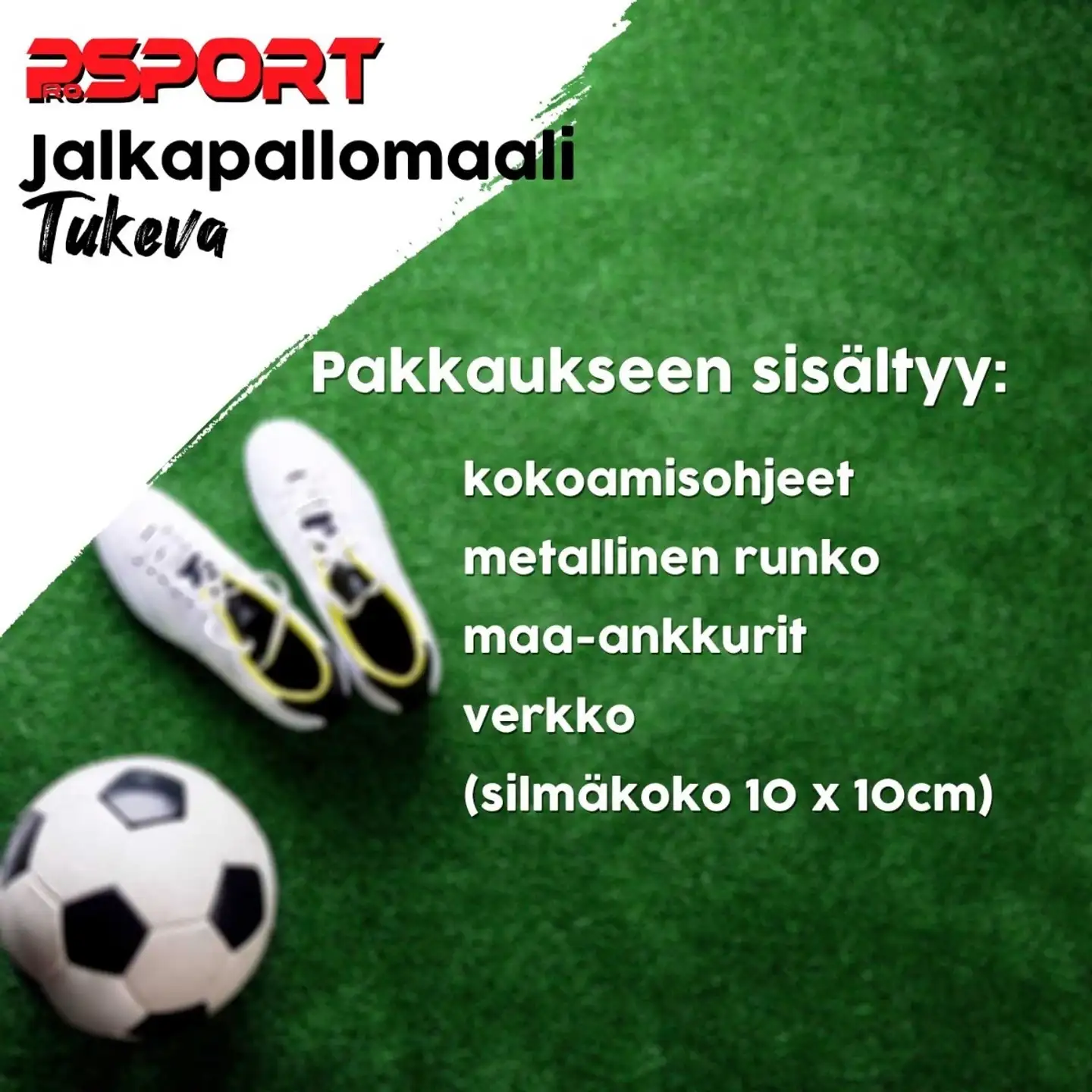 Prosport jalkapallomaali, Tukeva 366 x 198 x 152 cm - 5