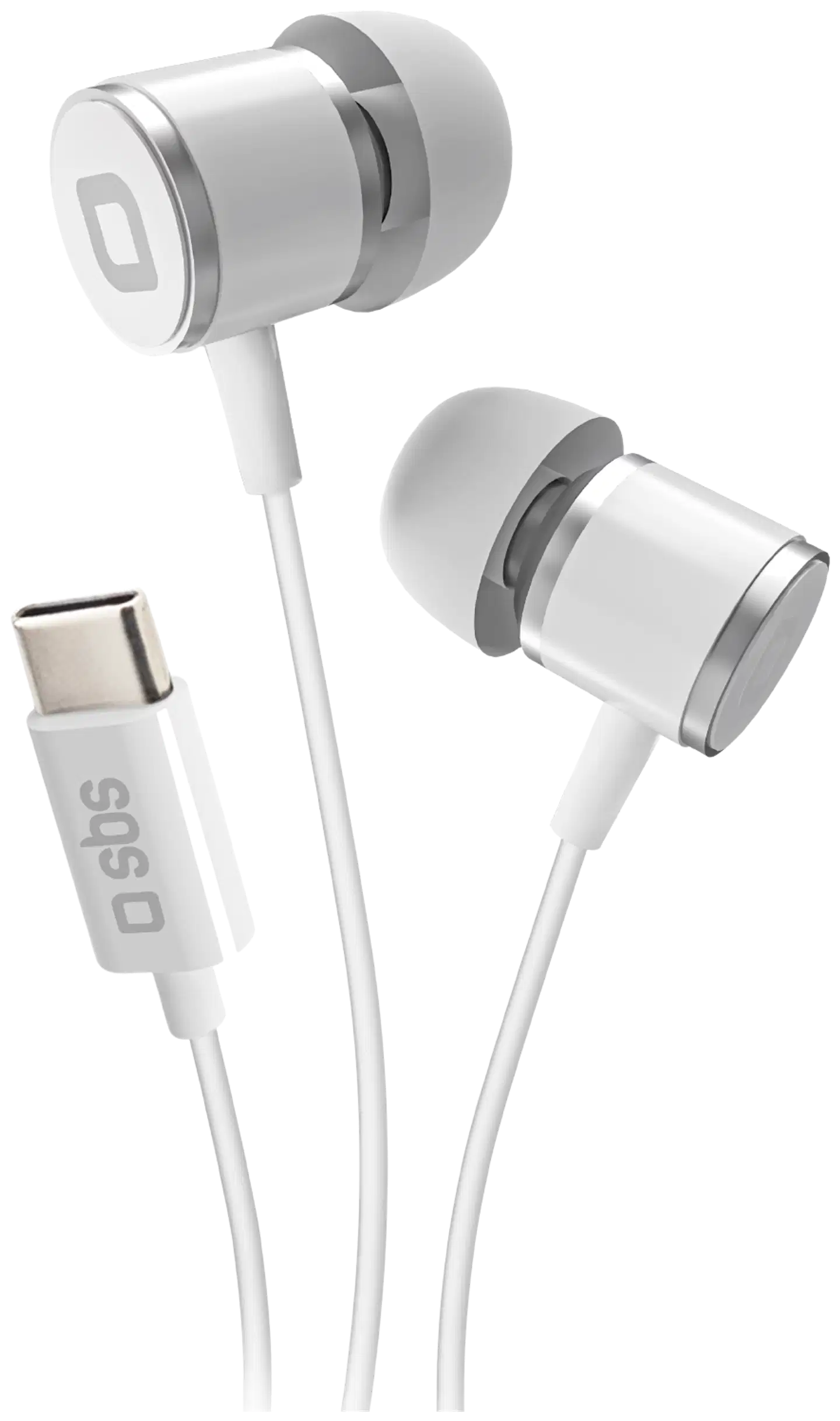 SBS langalliset nappikuulokkeet USB-C liitännällä Studio Mix 100C valkoinen