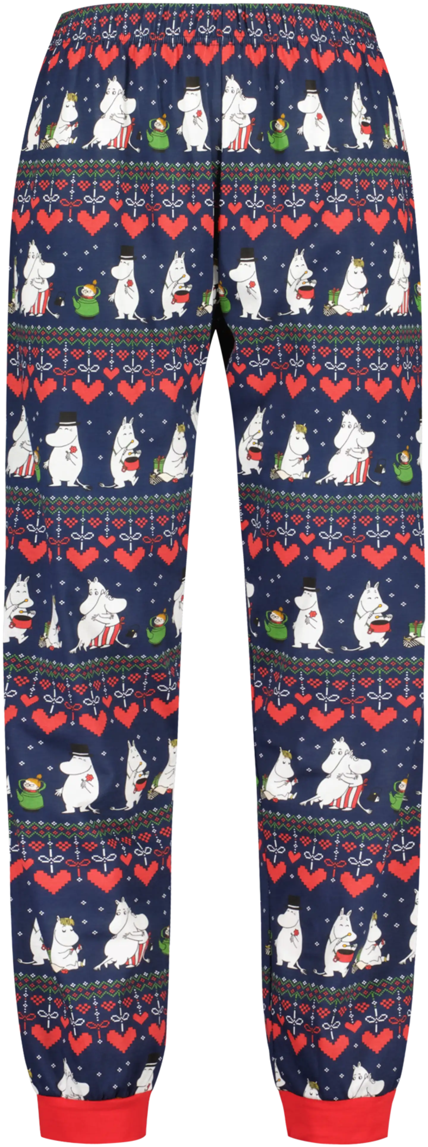 Muumi miesten pyjama Talvisydän 590409 - tummansininen - 3