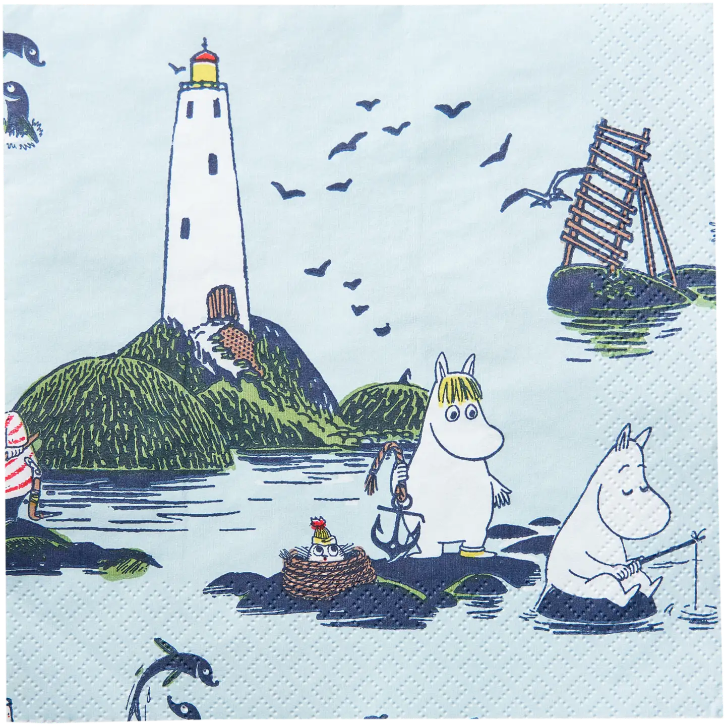 Moomin tissue lautasliina Muumit ja meri 33cm 20kpl