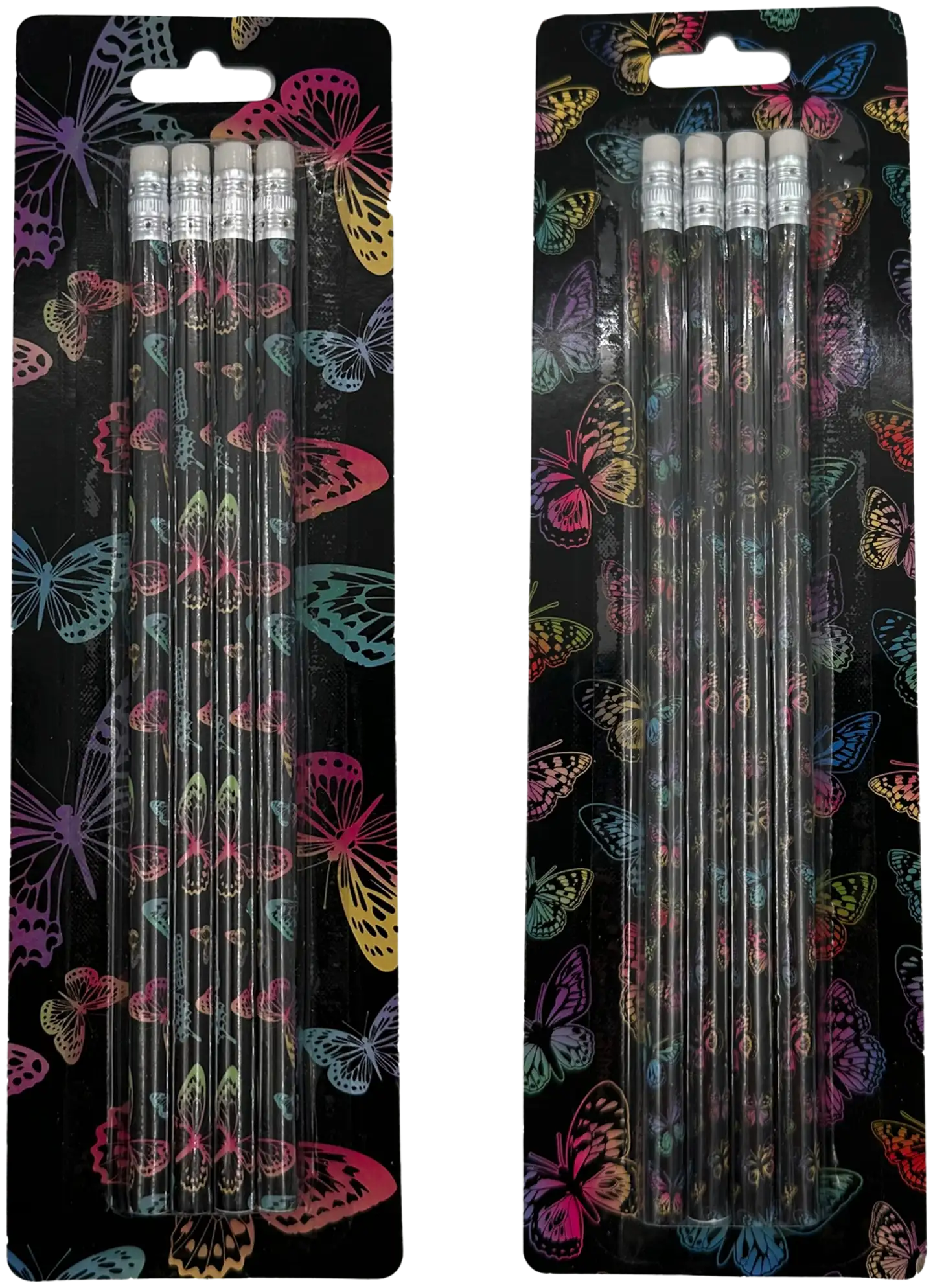 Neon Butterfly lyijykynät 4 kpl/pkt, erilaisia
