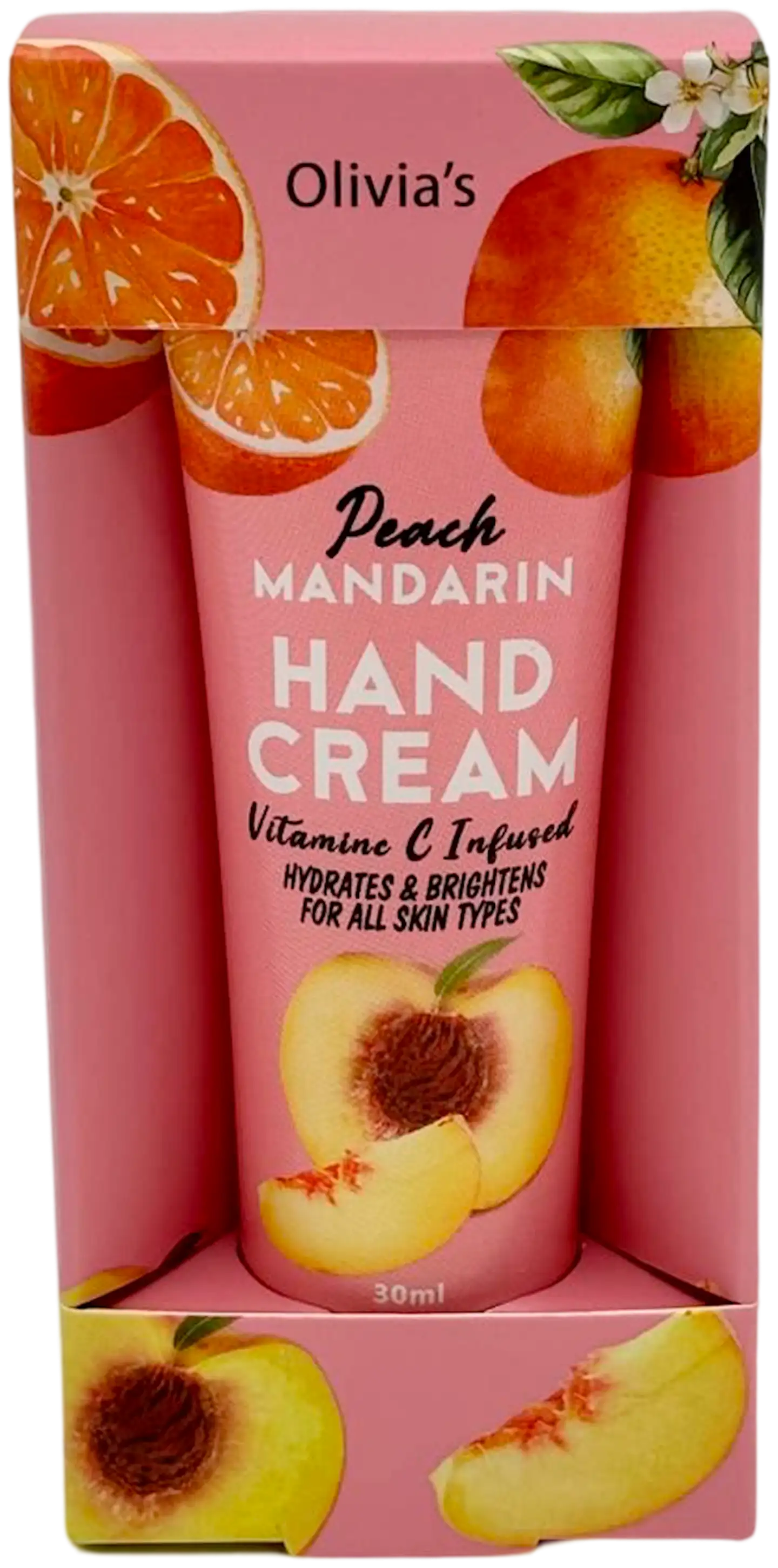 OLIVIA'S Käsivoide 30ml persikka & mandariini