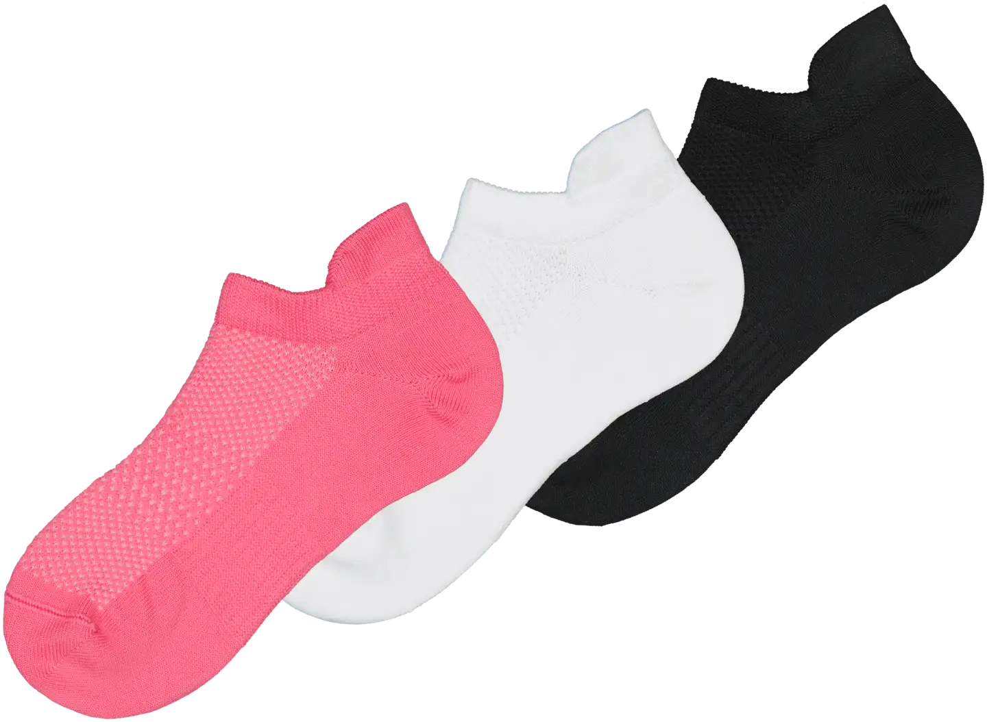 Danskin naisten treenisukat 545DNO2401 3-pack - Pink/black/white - 1