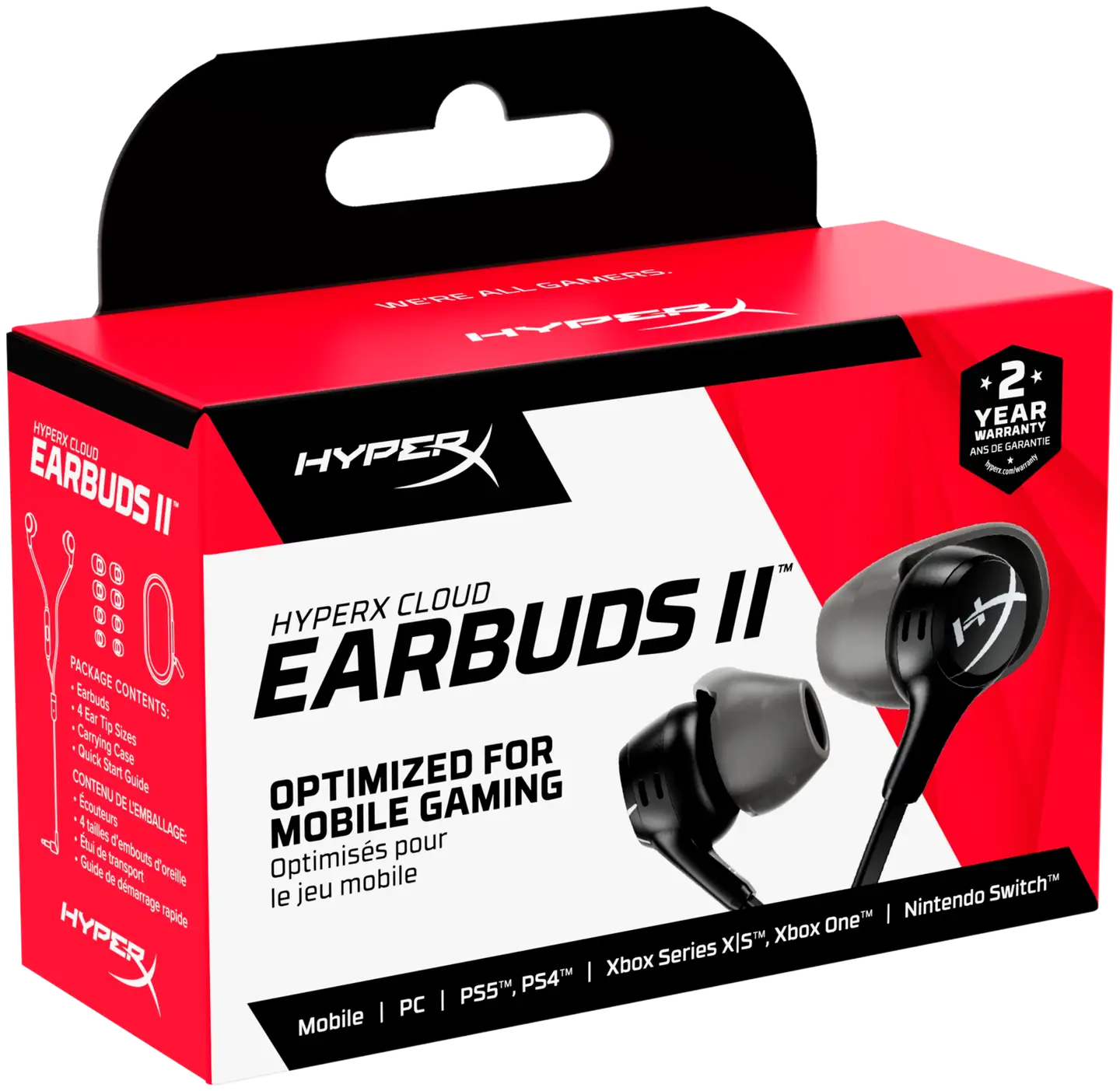 HyperX nappikuulokkeet Cloud earbuds II musta - 7