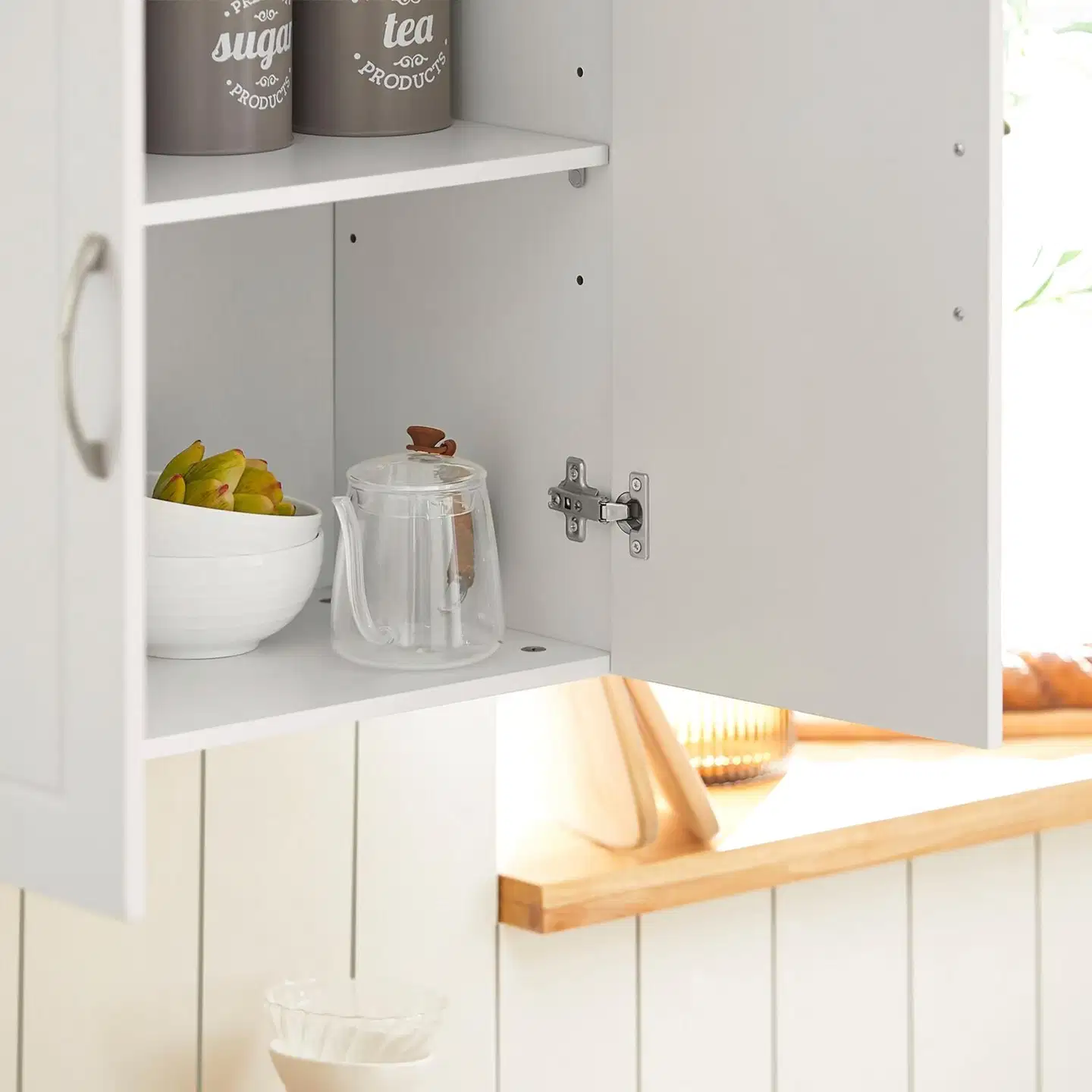 SoBuy seinäkaappi valkoinen FRG231-W - 5