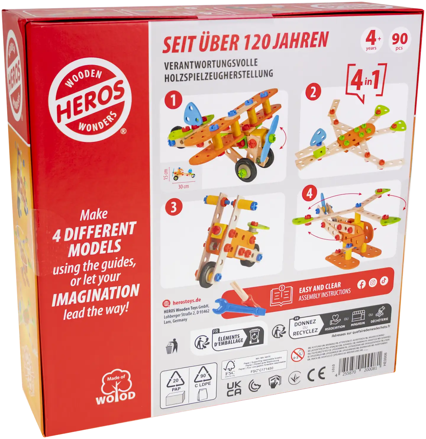 Heros rakennussarja Constructor Lentokone 90 osaa - 8