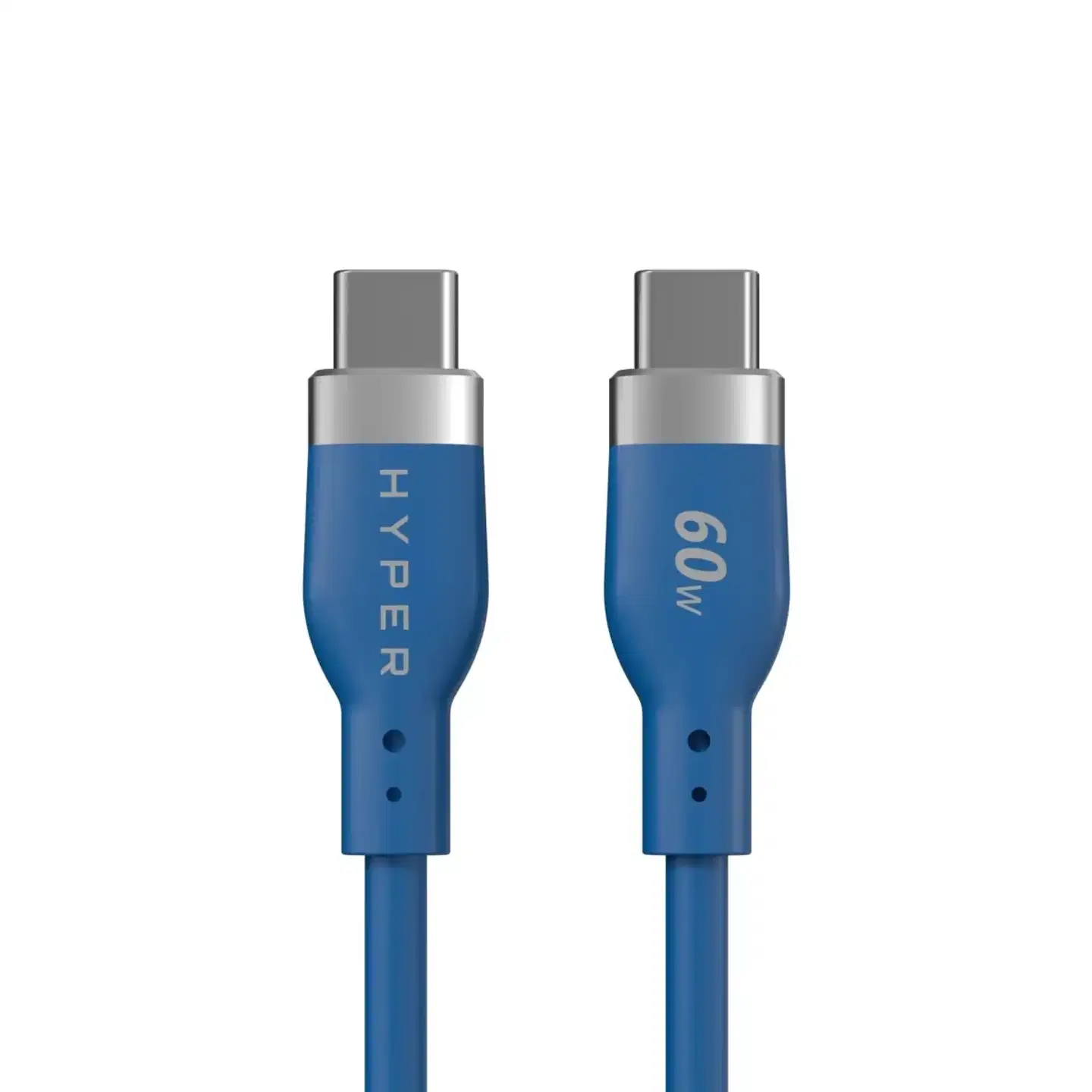 Hyper HyperJuice 1.5m Silicone 60W USB-C - USB-C Latauskaapeli, sininen
