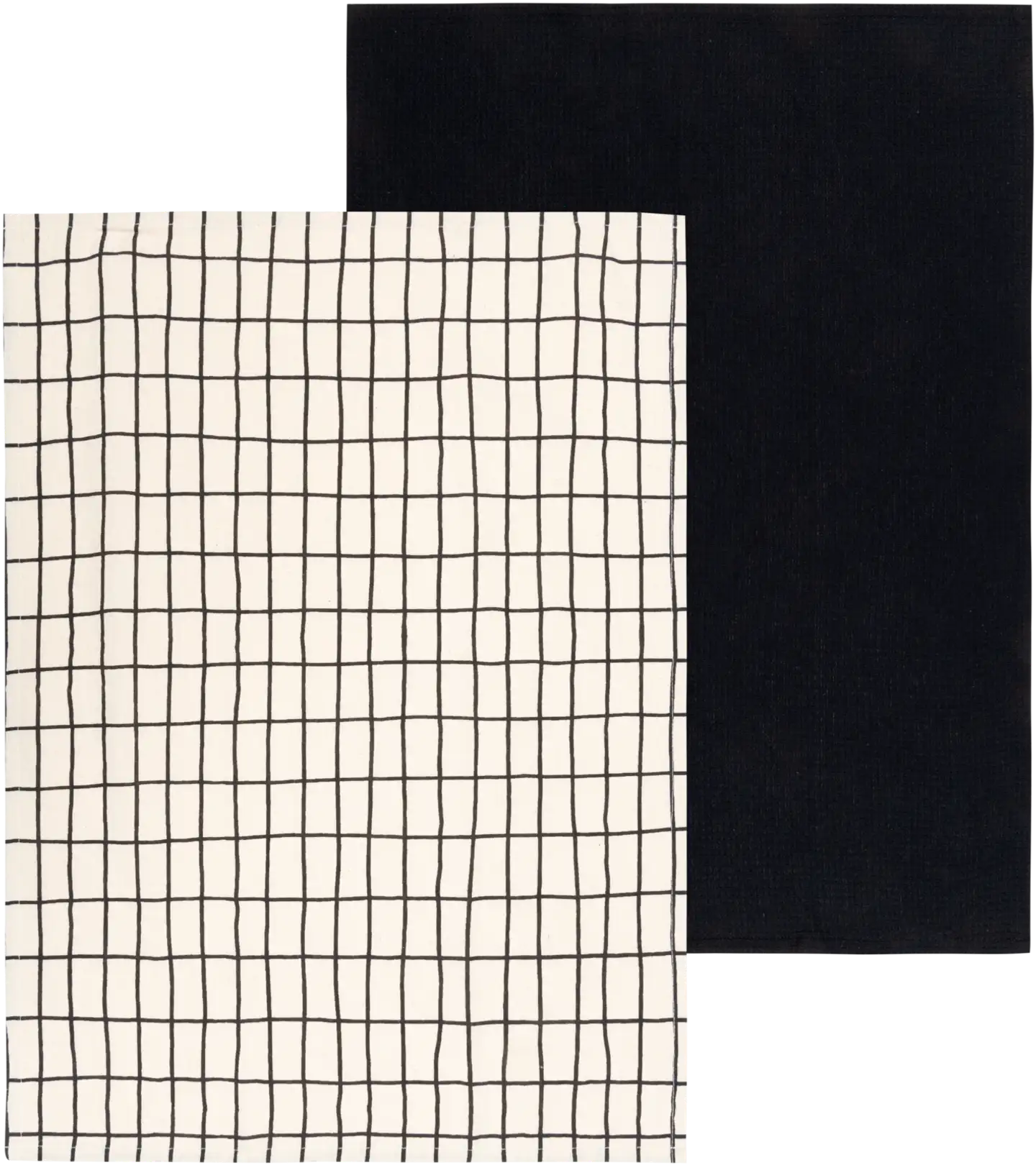 House keittiöpyyhe Elonkorjuu 50x70 cm 2 kpl luonnonvalkoinen/musta PatternLab - 1