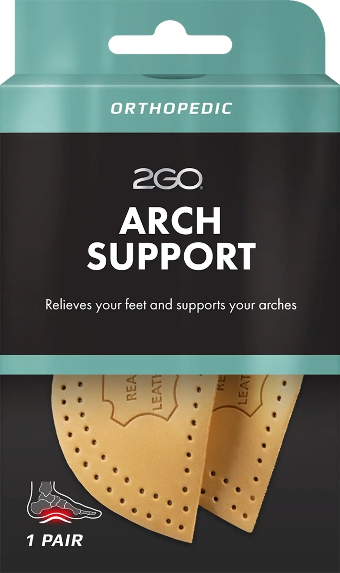 2GO holvituki Arch Support nahkaa koko 44/46