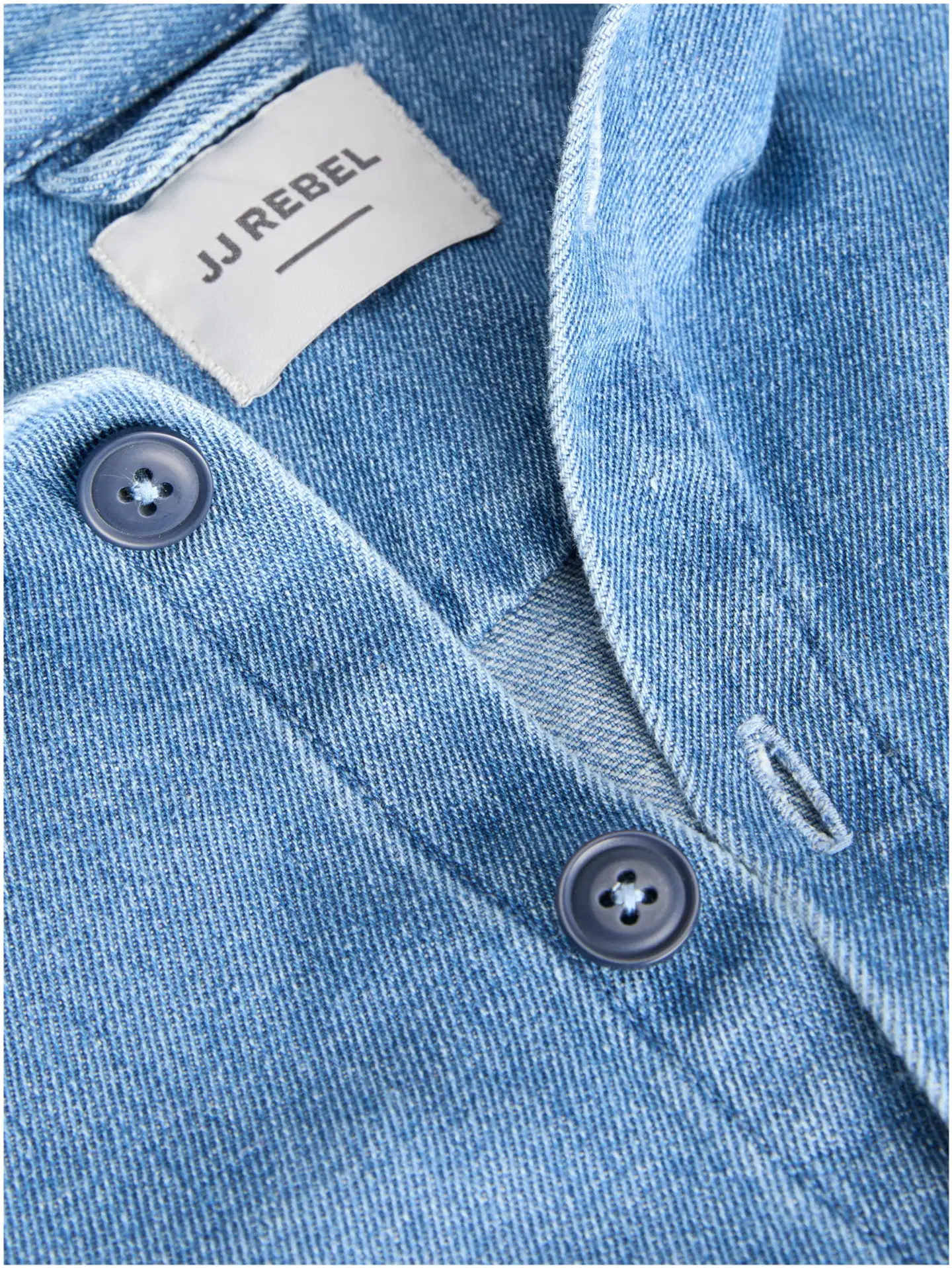 JJ REBEL miesten kauluspaita Jrebkelly - Blue Denim - 3