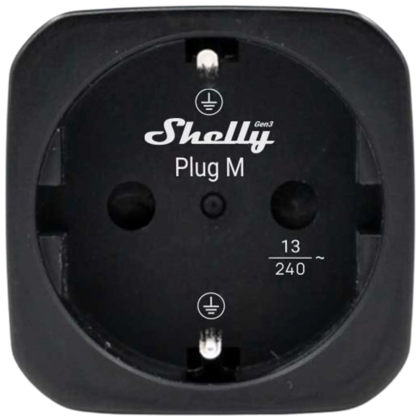 Shelly Plug M Gen3 Black - WiFi-älypistoke, 13 A - 1