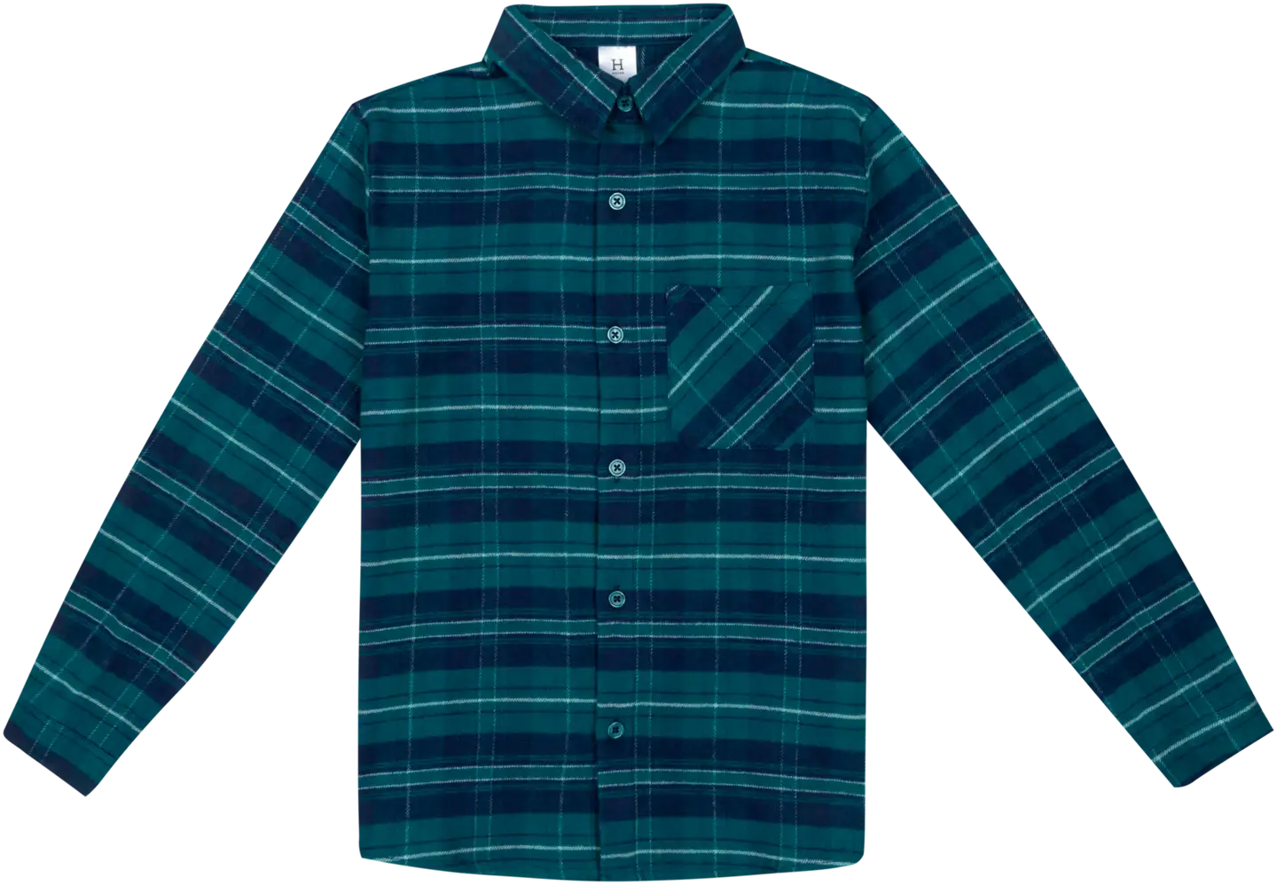 House nuorten flanellipaita 23PH342515 - Blue check - 1