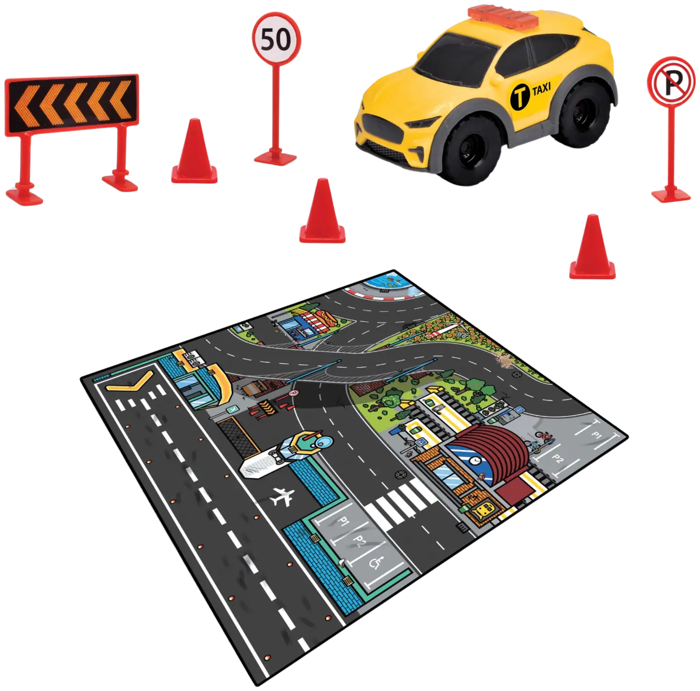 Dickie Toys Micro World Liikennematto ja ajoneuvo, lajitelma, 4 erilaista, myydään yksittäin - 5