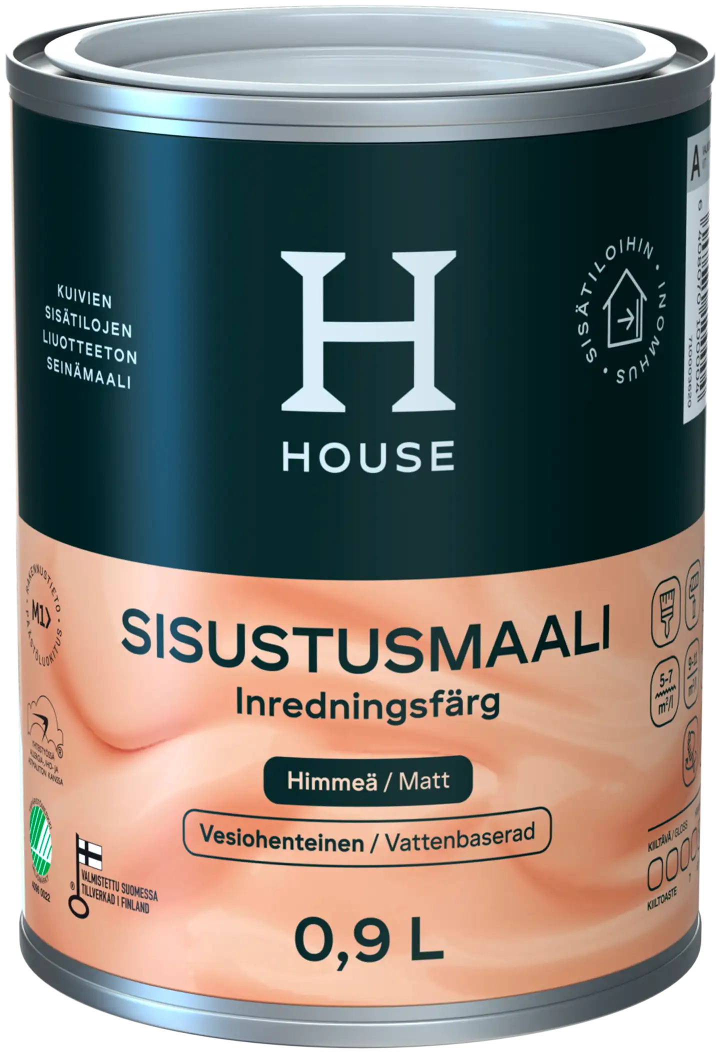 House sisustusmaali 0,9l C vain sävytykseen himmeä