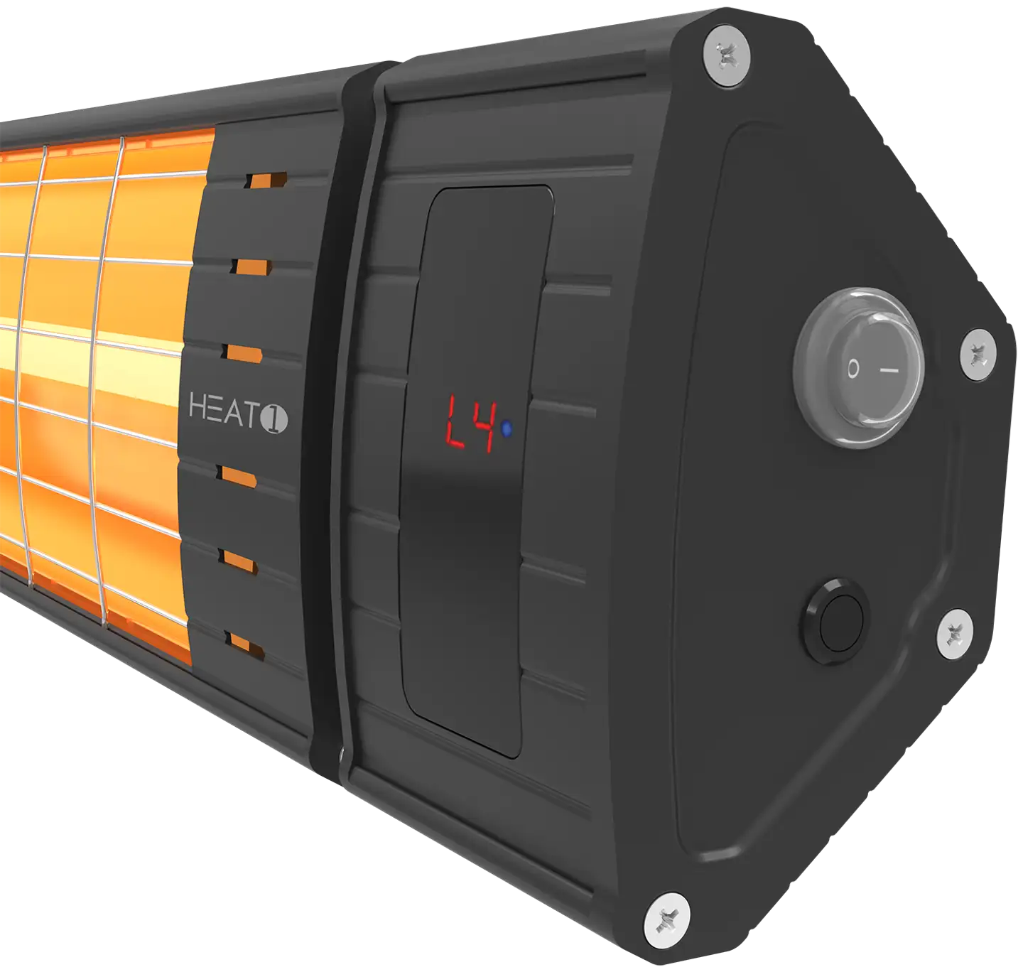 HEAT1 ECO Terassilämmitin Pro-line seinäasennus 2300W kaukosäätimellä, musta - 3