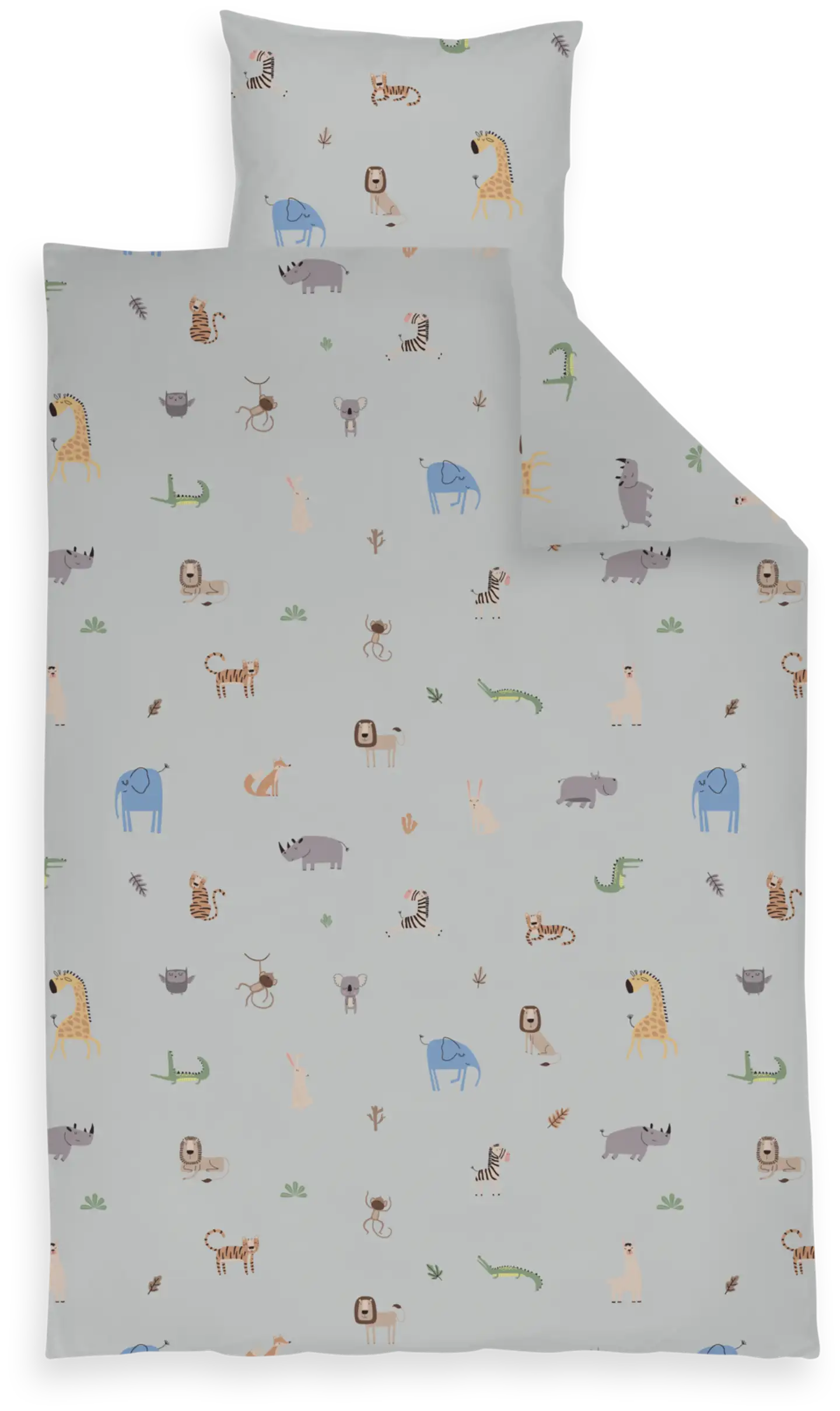 Ciraf lasten pussilakanasetti Safarin eläimet 120x160 + 40x60 cm - 1