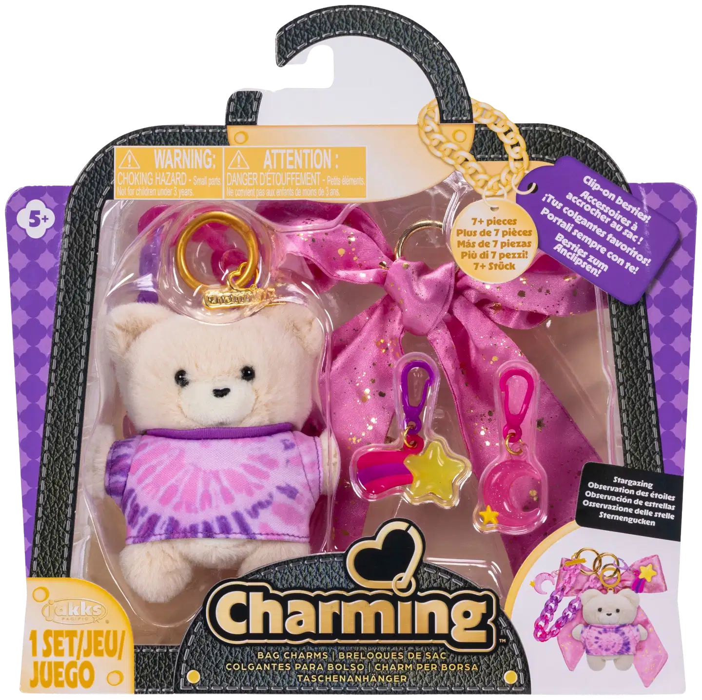 Charming laukkukoristeet, erilaisia - 2