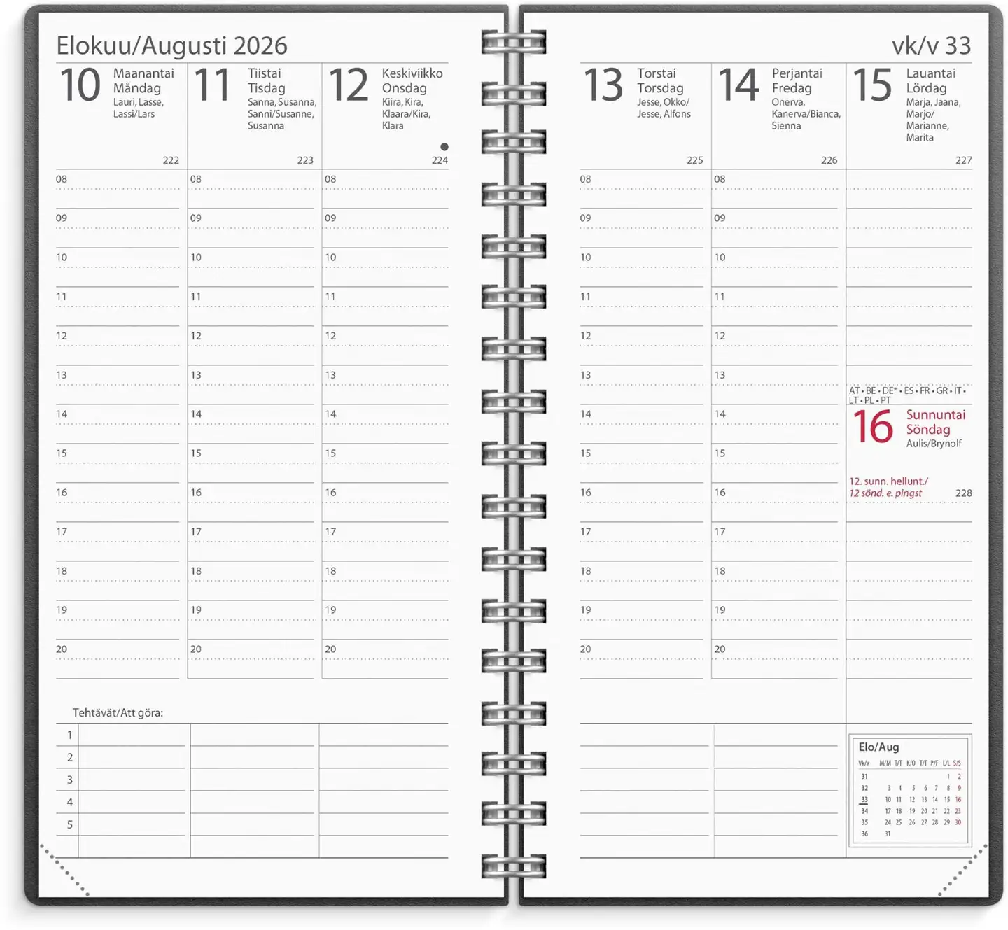 Burde Kalenteri 2026 Interplano Eco - 2