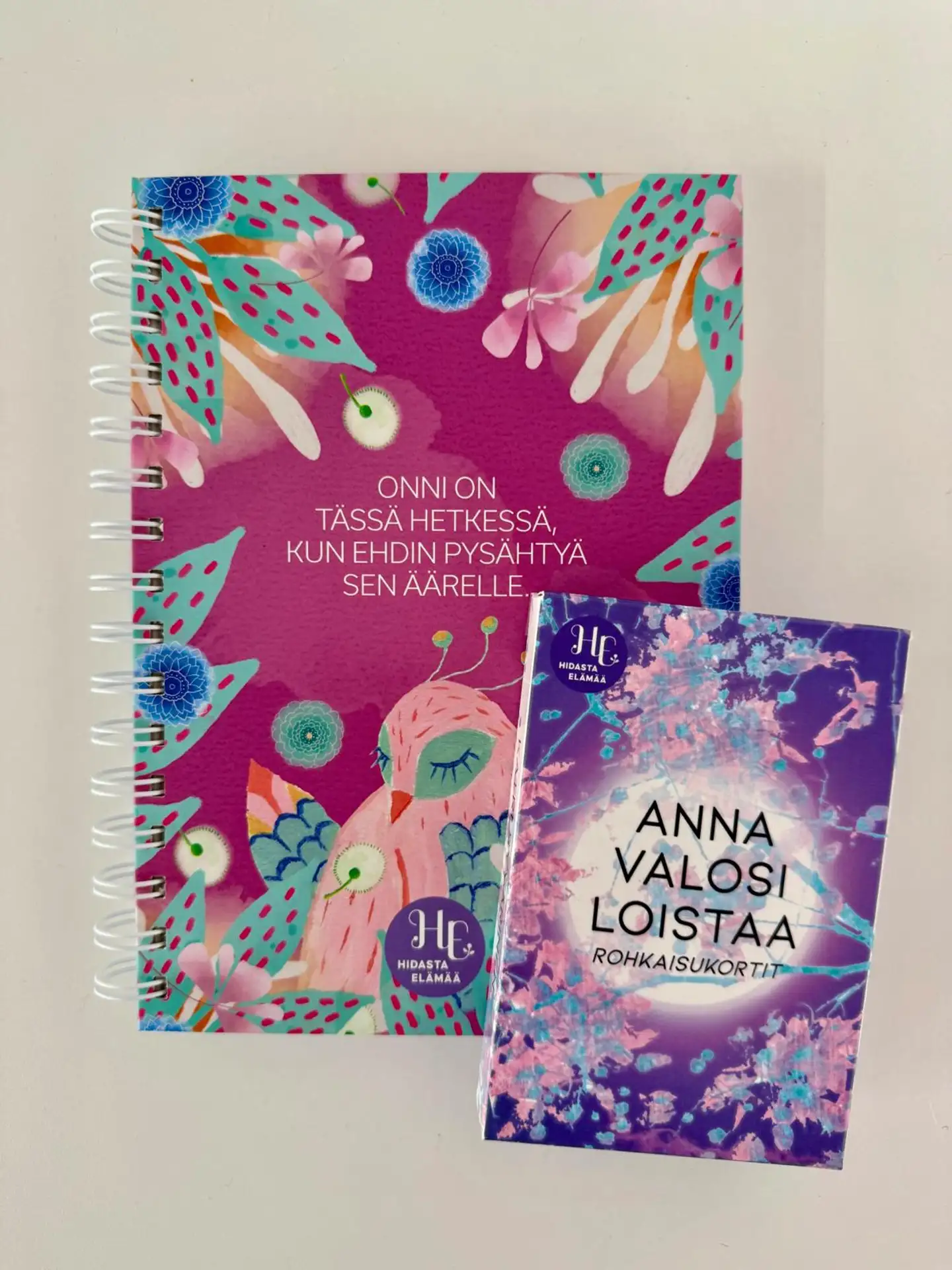Muistikirja+kortit: Anna valosi loistaa - Hidasta elämää