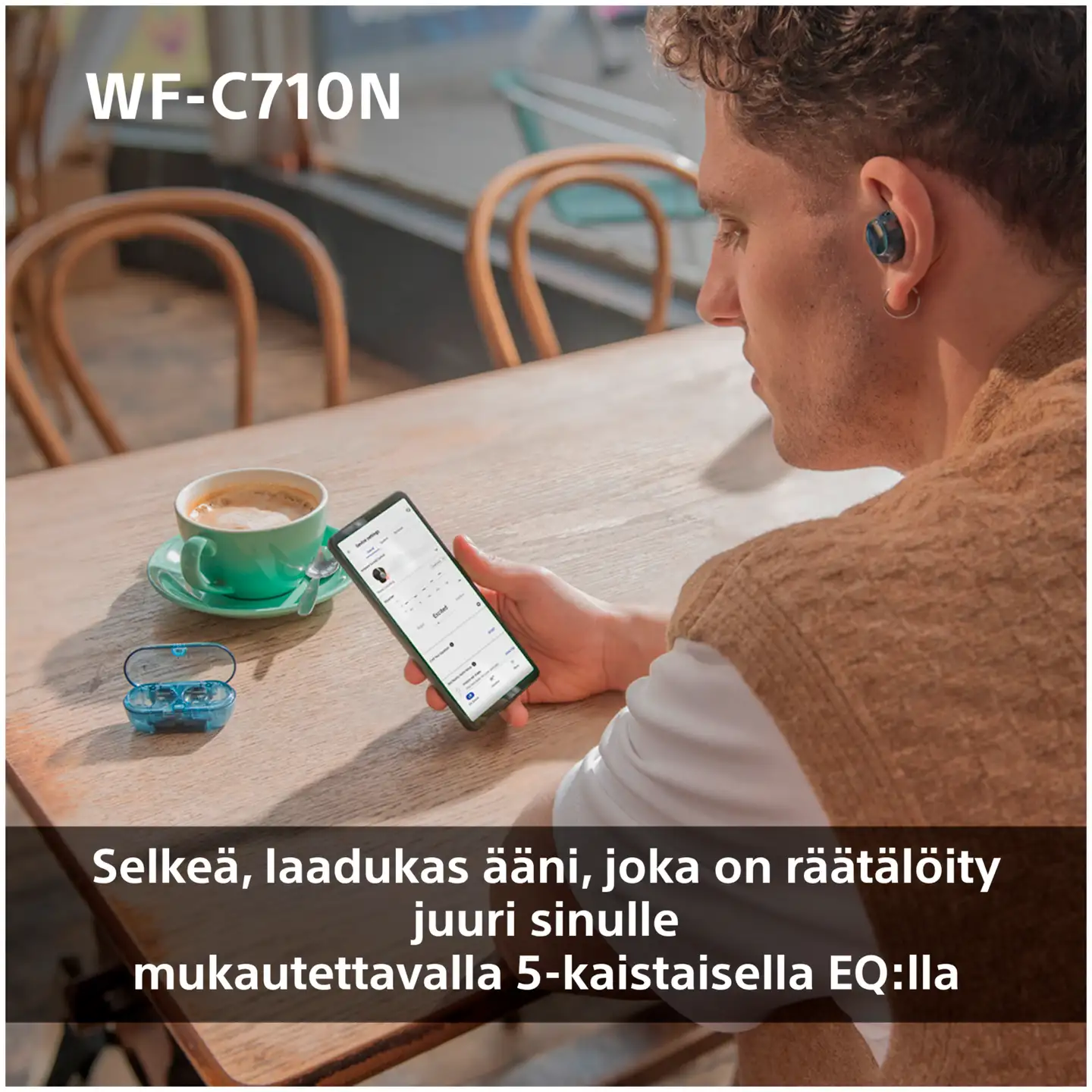 Sony langattomat vastamelunappikuulokkeet WF-C710NL sininen - 4