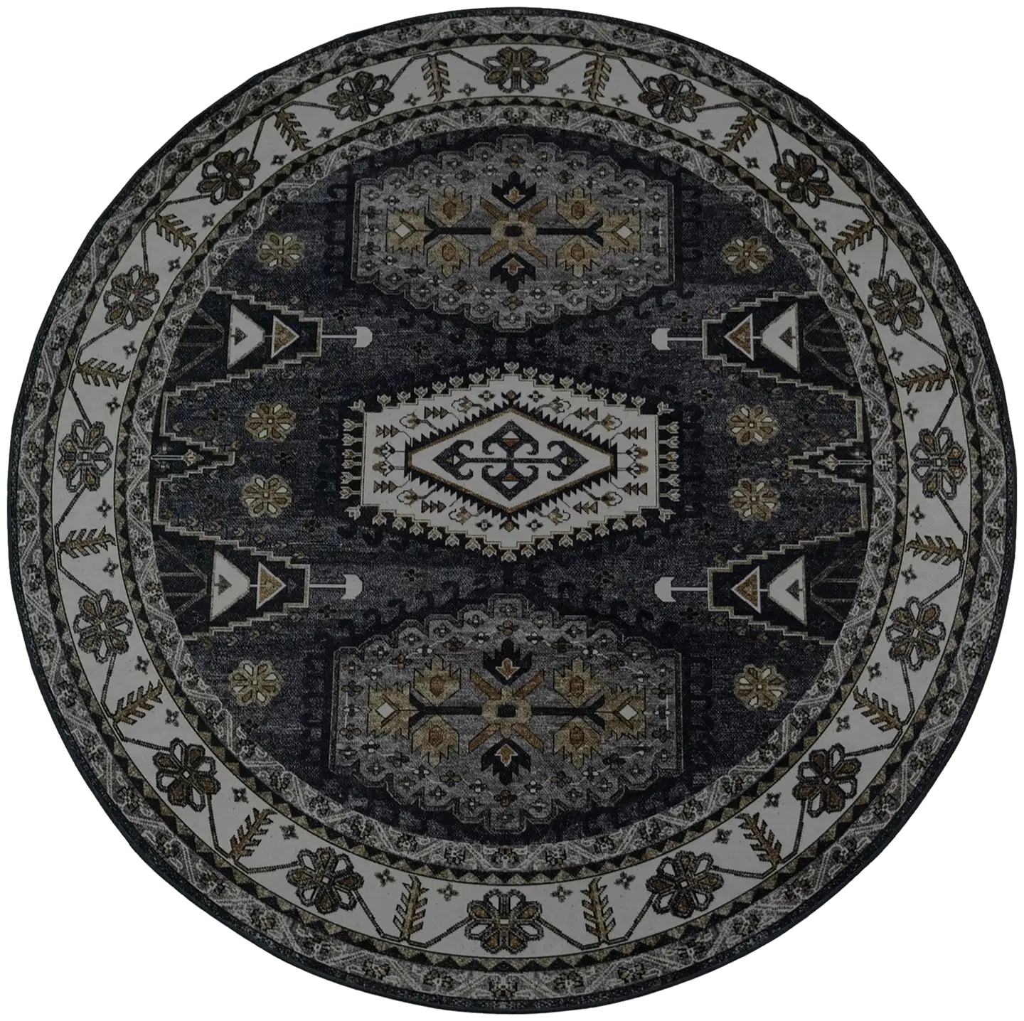 Jysmä matto Daria Ø 100cm antrasiitti - 1