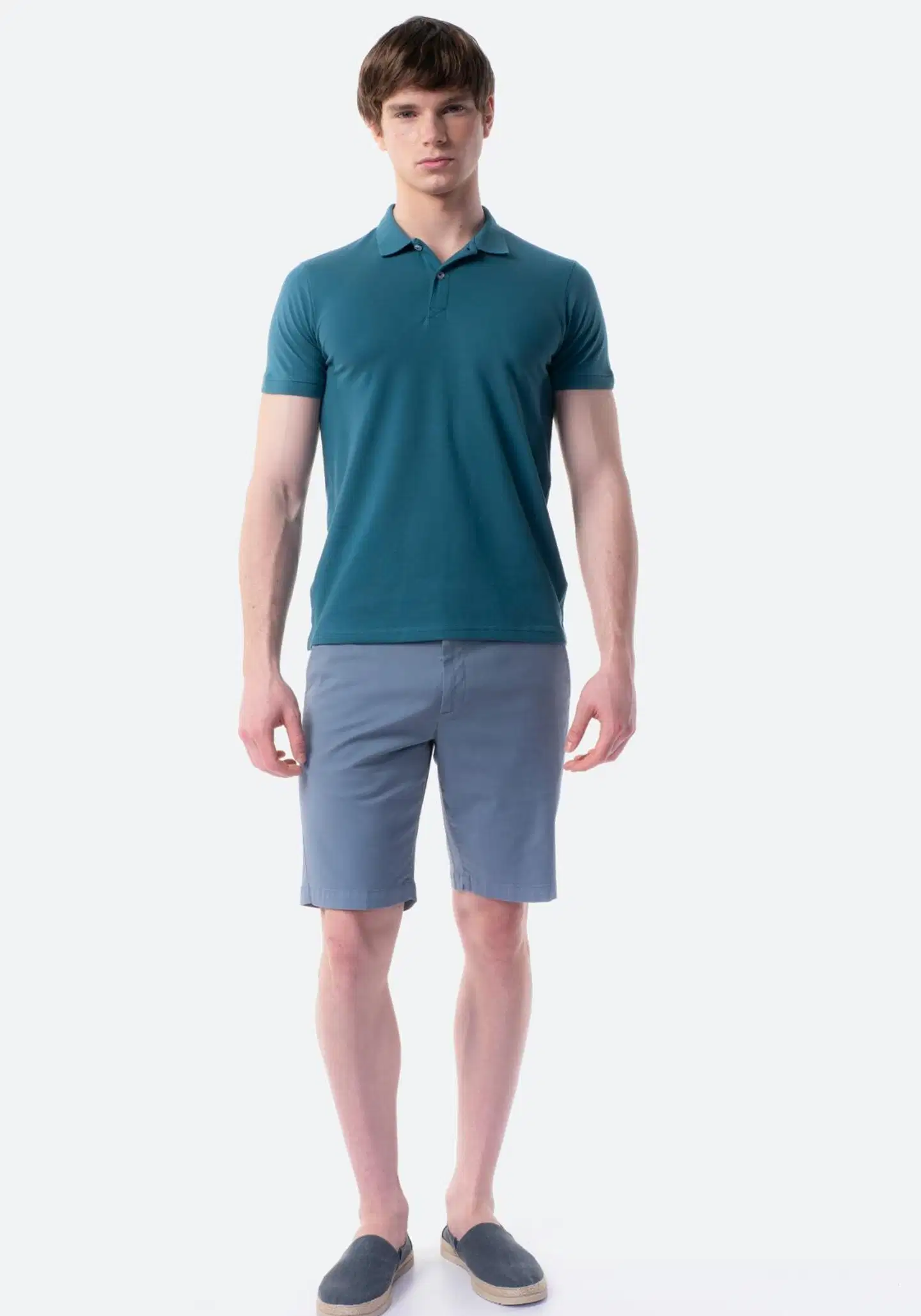 TEX miesten pikeepaita Slim I275233 - EMERALD - 4