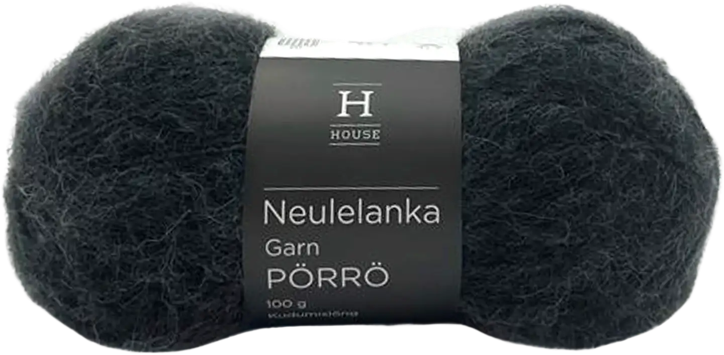 House lanka mohair-villa-akryyli Pörrö 100 g Dark Grey 23328