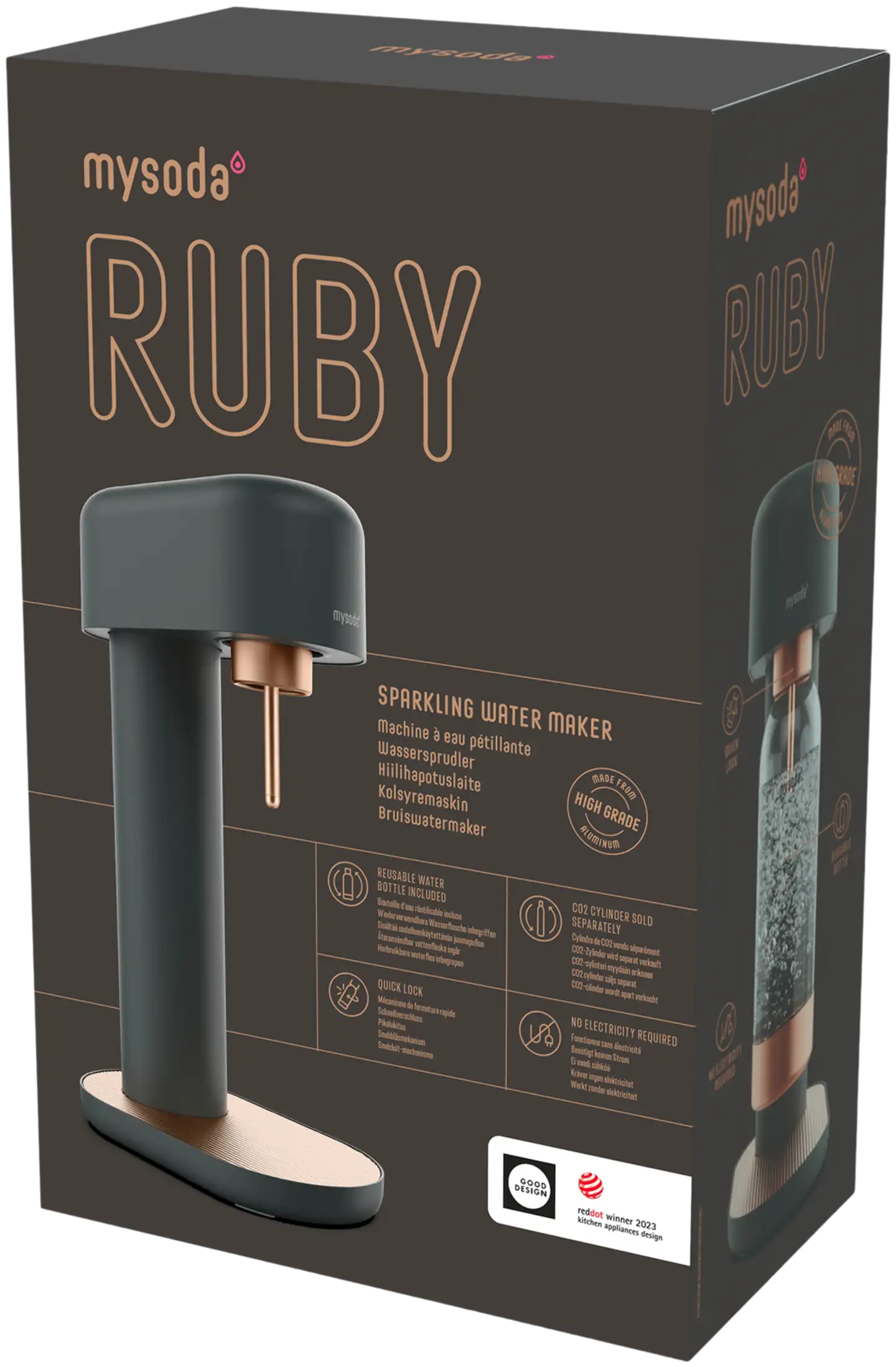 Mysoda Ruby 2 Black Copper hiilihapotuslaite - 4