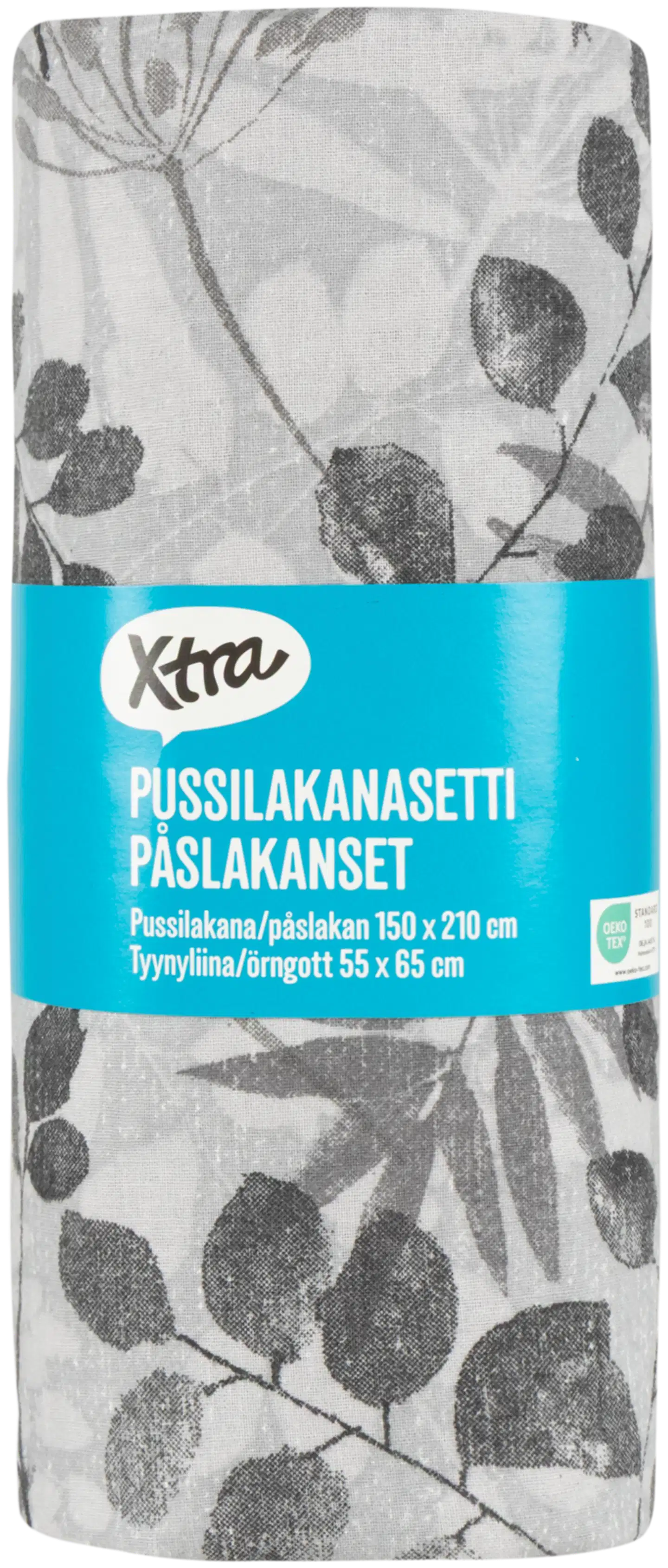 Xtra pussilakanasetti Cherie 150x210 cm harmaa - 2