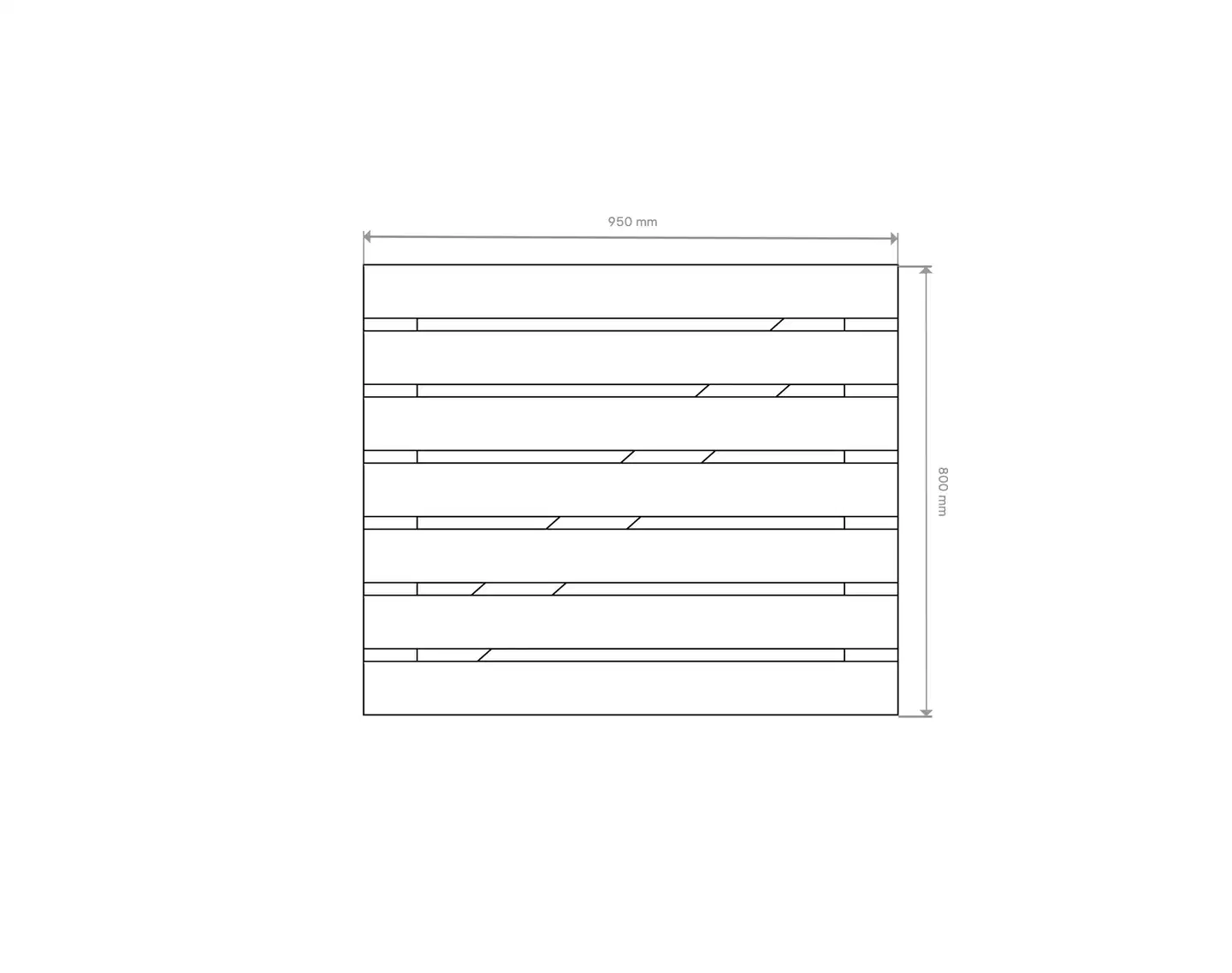 Portti, vaakalaudoitus, valkoinen, 95x80x3,3cm - 2