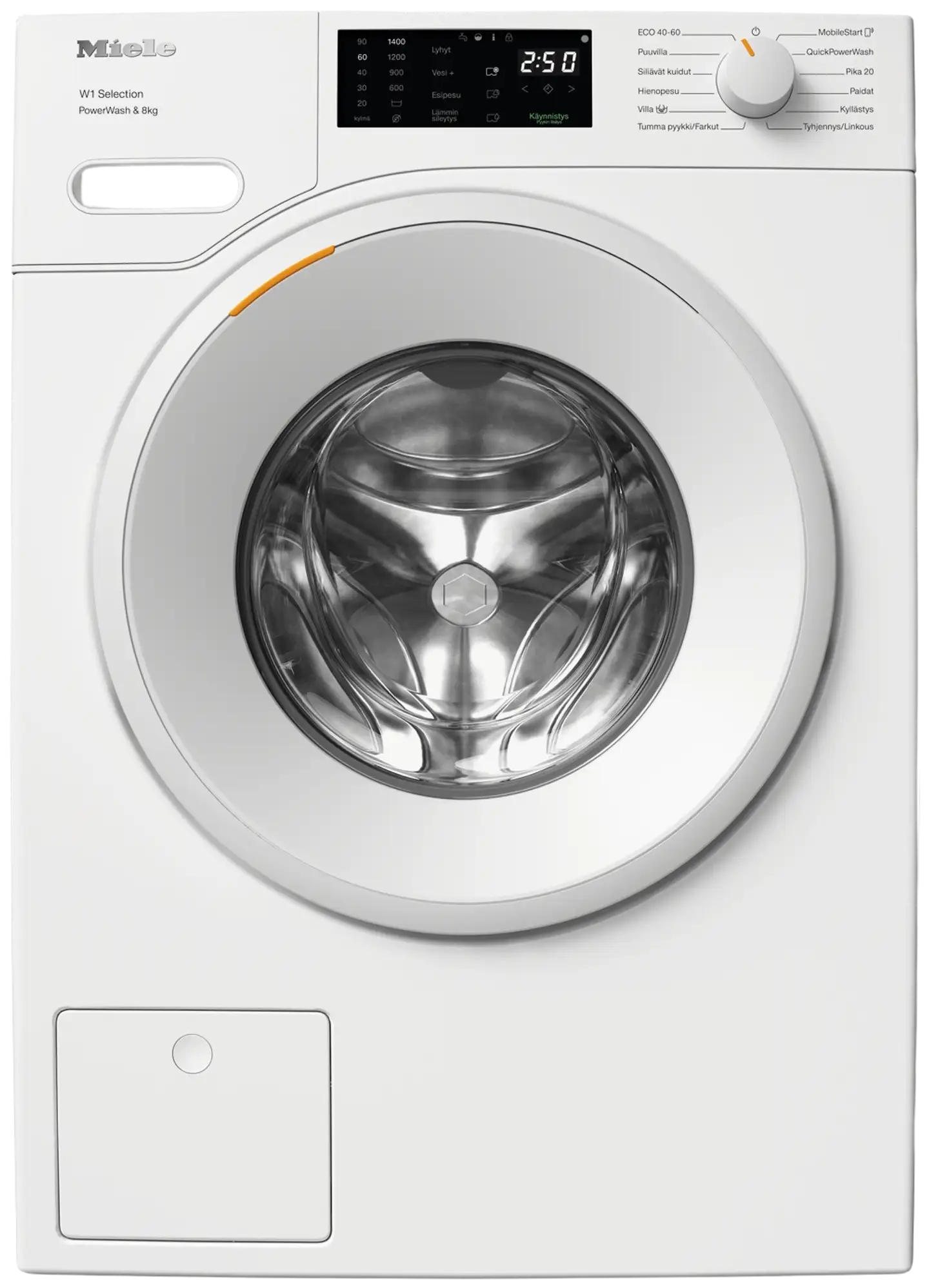 Miele edestä täytettävä pyykinpesukone WSB 363 WCS 8kg valkoinen