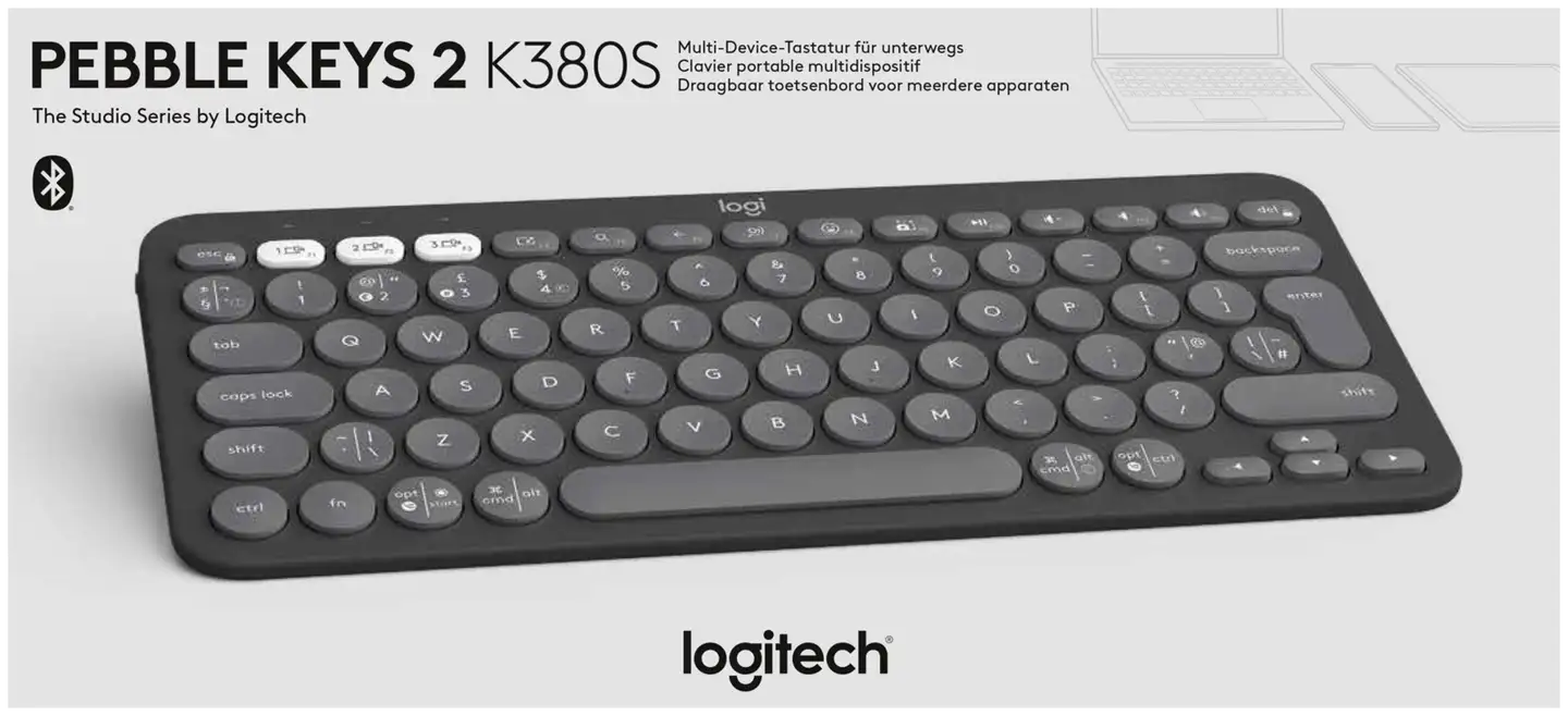 Logitech Näppäimistö Pebble Keys 2 - grafiitti - 2