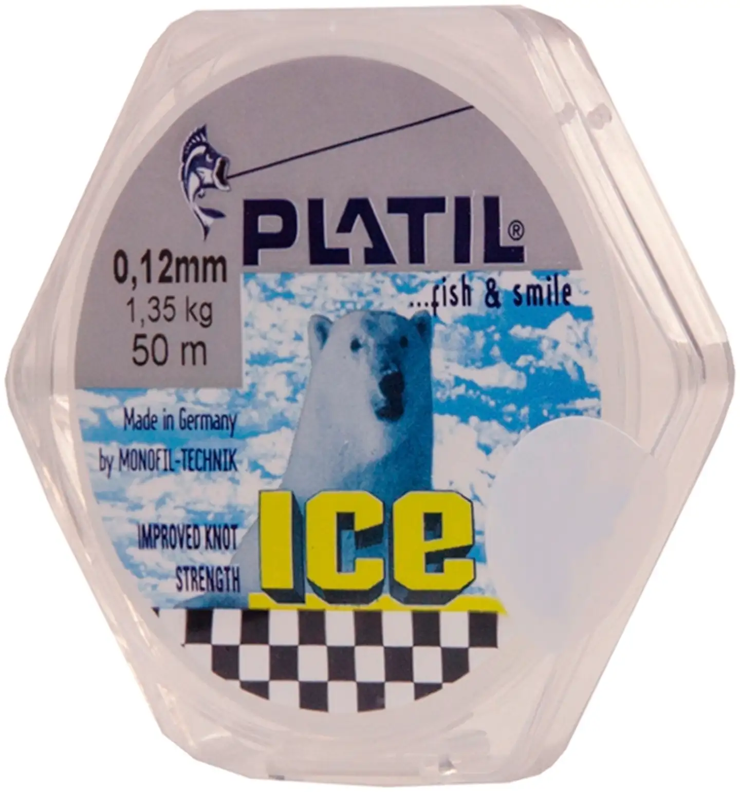 Platil pilkkisiima Ice Line 0,12mm/50m keltainen