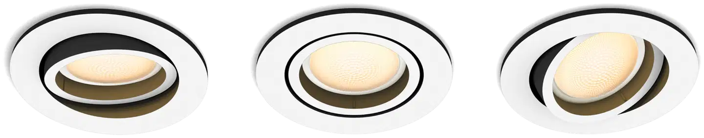 Philips Hue Milliskin upotettava -kohdevalaisin 3 kappaletta 4.2W 2200-6500K 400LM regular valkoinen - 1