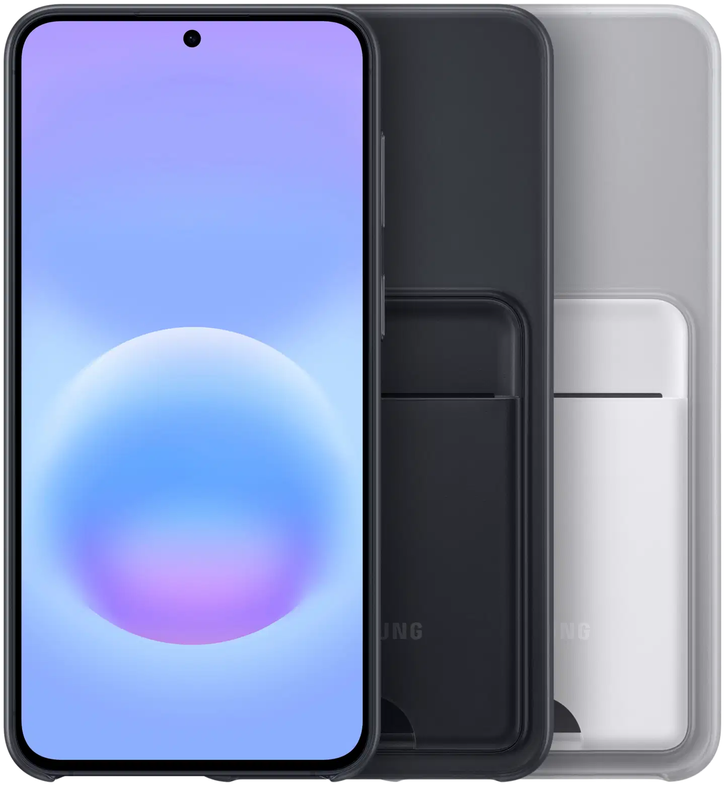 Samsung A57 korttitaskullinen suojakuori musta - 6