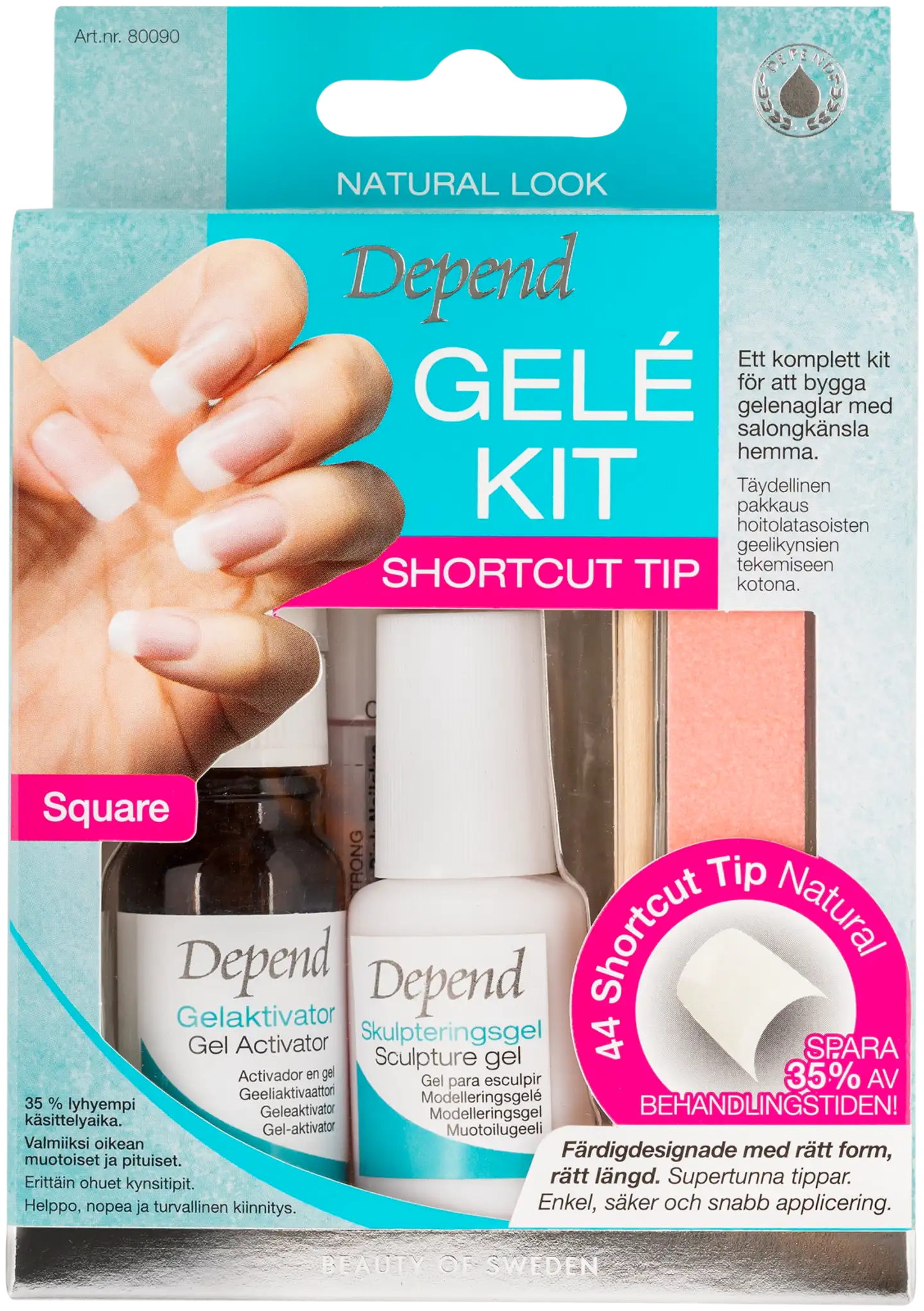 Depend Gelékit -Geelikynsipakkaus Natural Look Shortcut Tip nr 80090